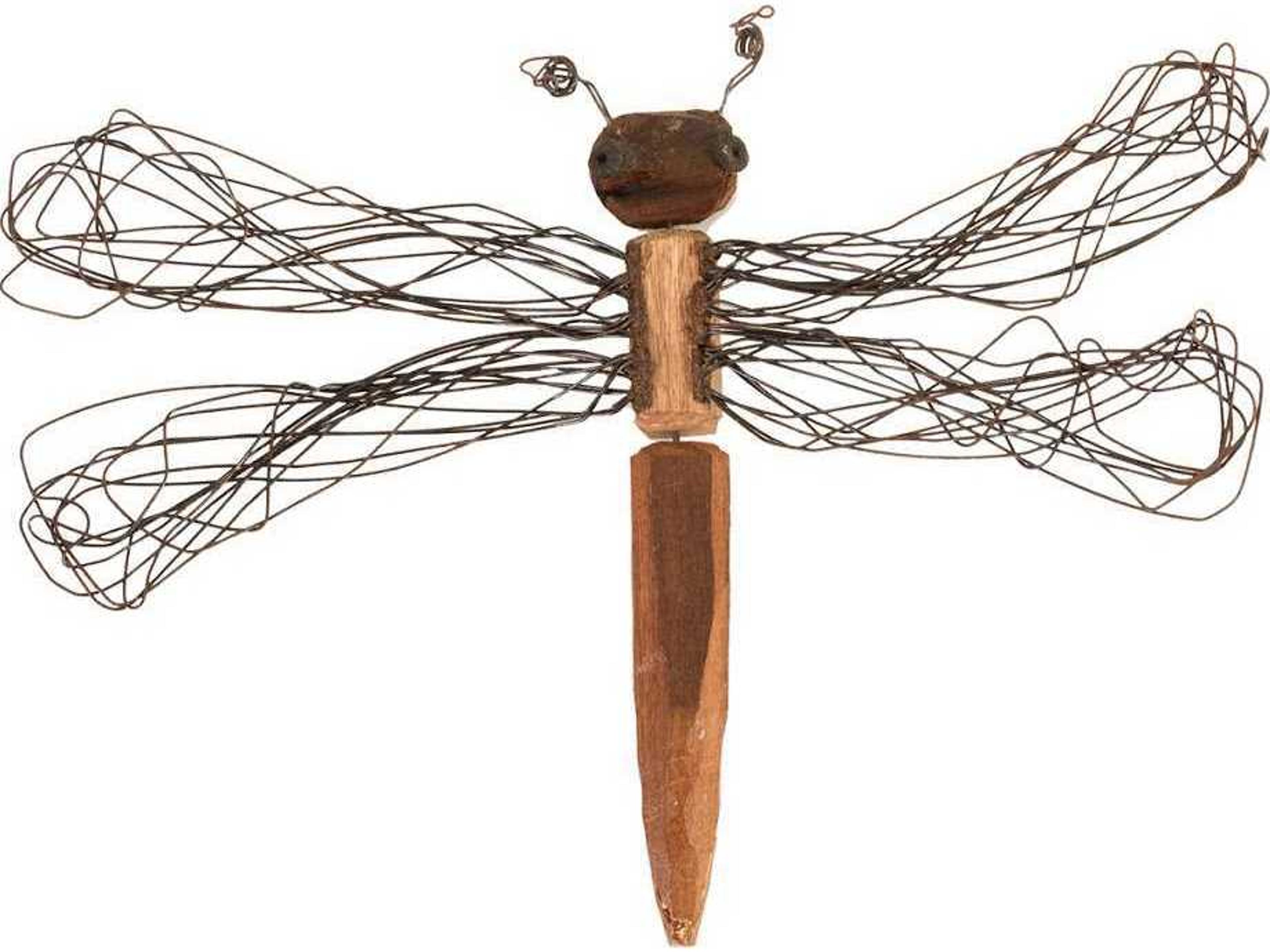 Phillips Collection Wire Wing Dragonfly Medium Metal Wall Art Wood