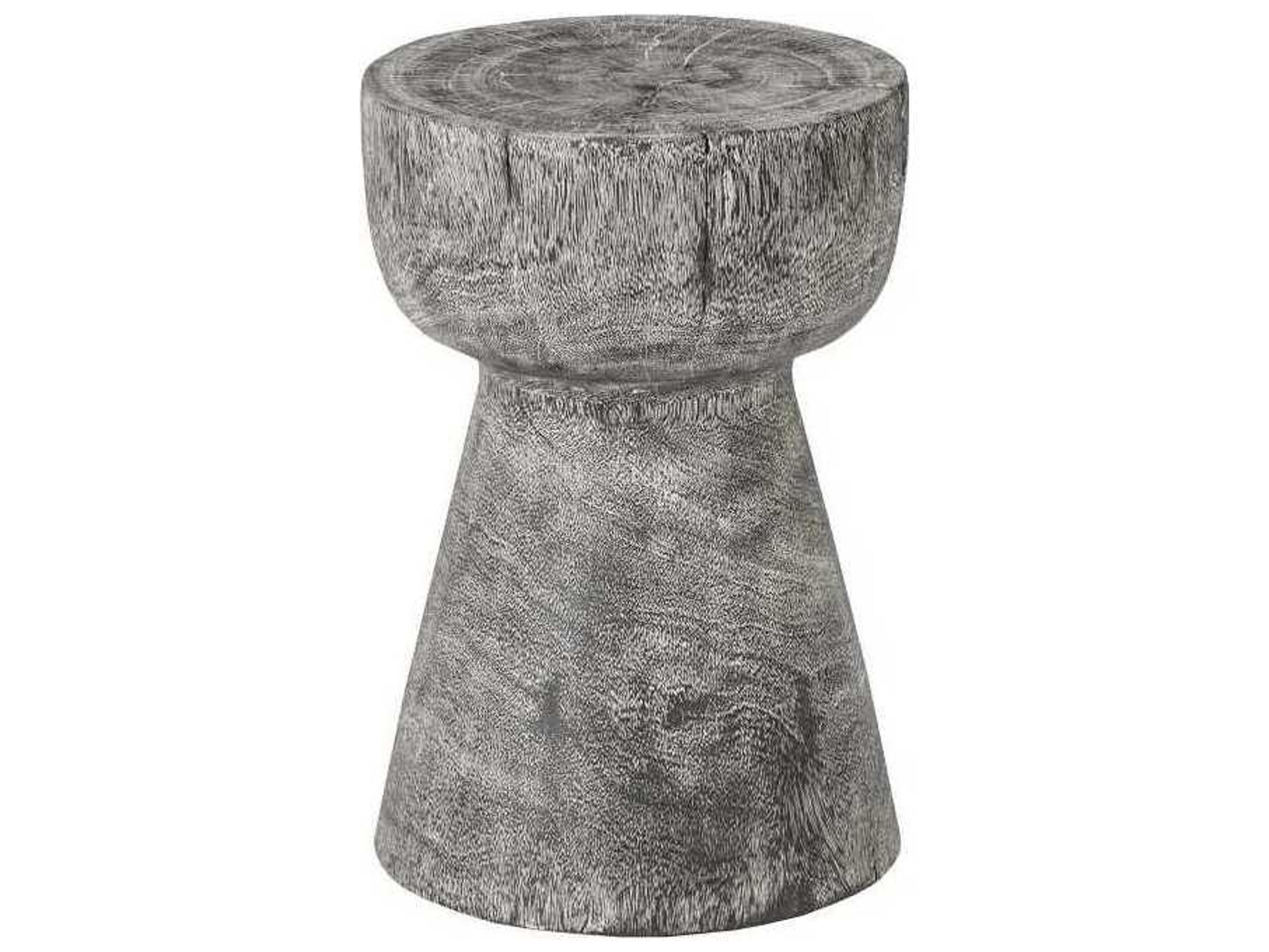 Phillips Collection Gray Stone Accent Stool