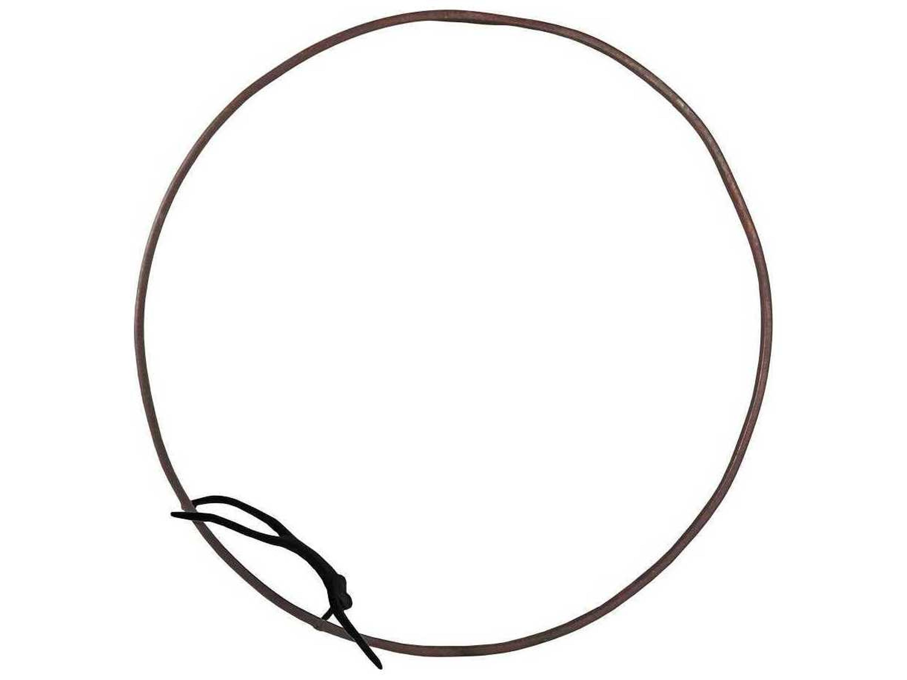 Phillips Collection Olympic Figure in Iron Ring Black/Rust Metal Wall Art