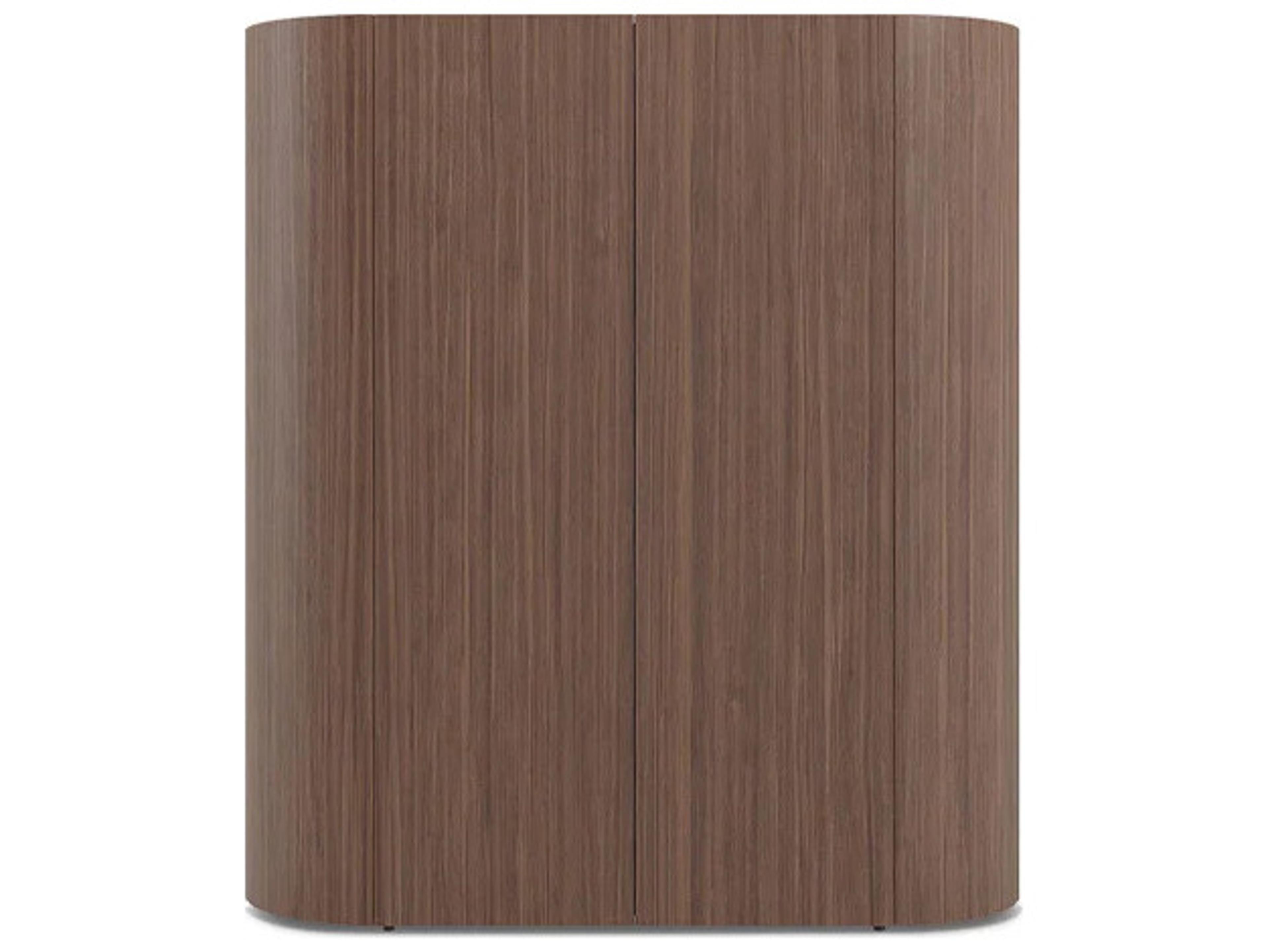 Pianca Dedalo Bar Sideboard 55" Walnut/Matt Titanium