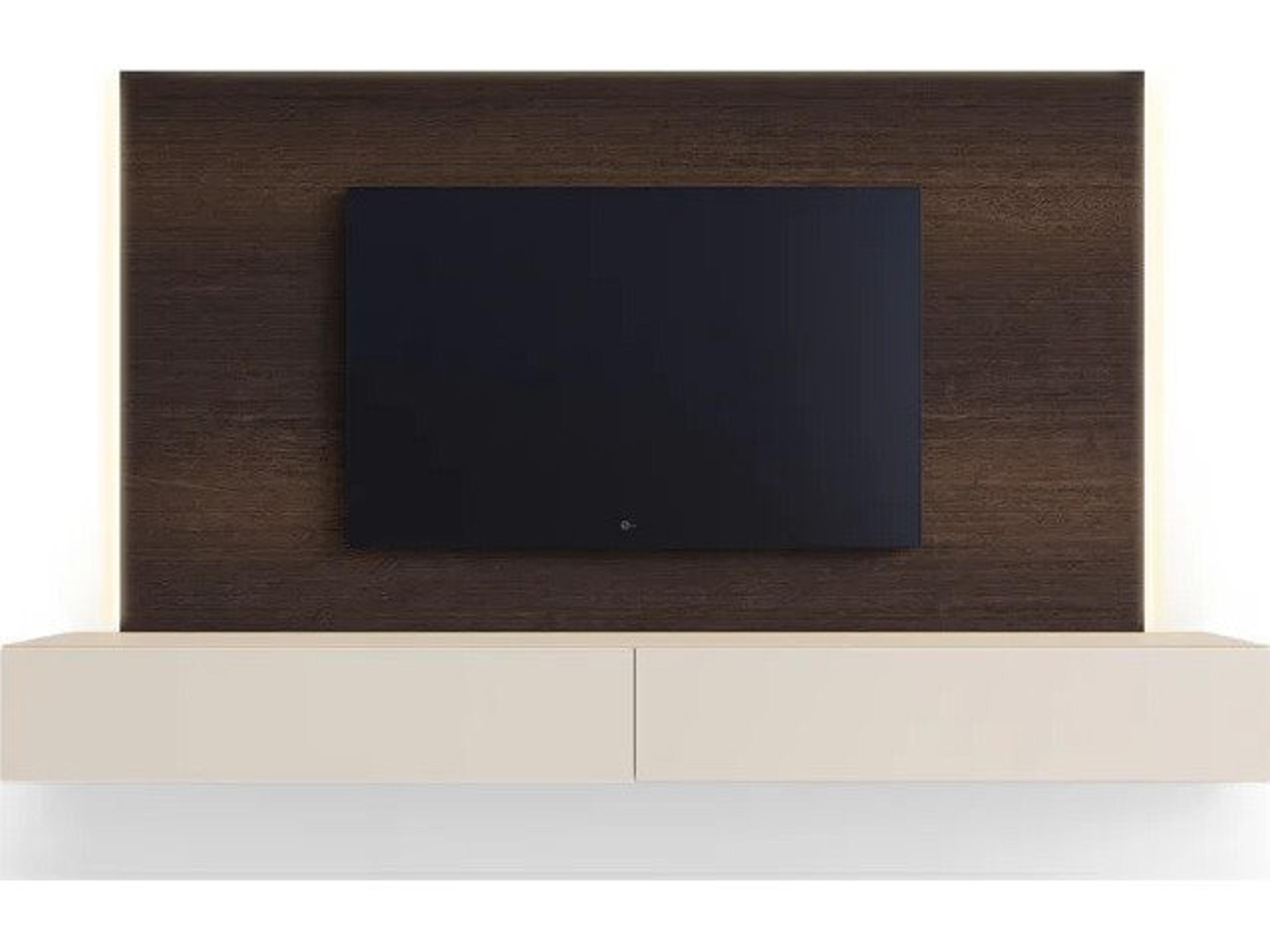 People Wall Unit Comp 94" Burnt Oak/Beige Seta Matt Lacquer