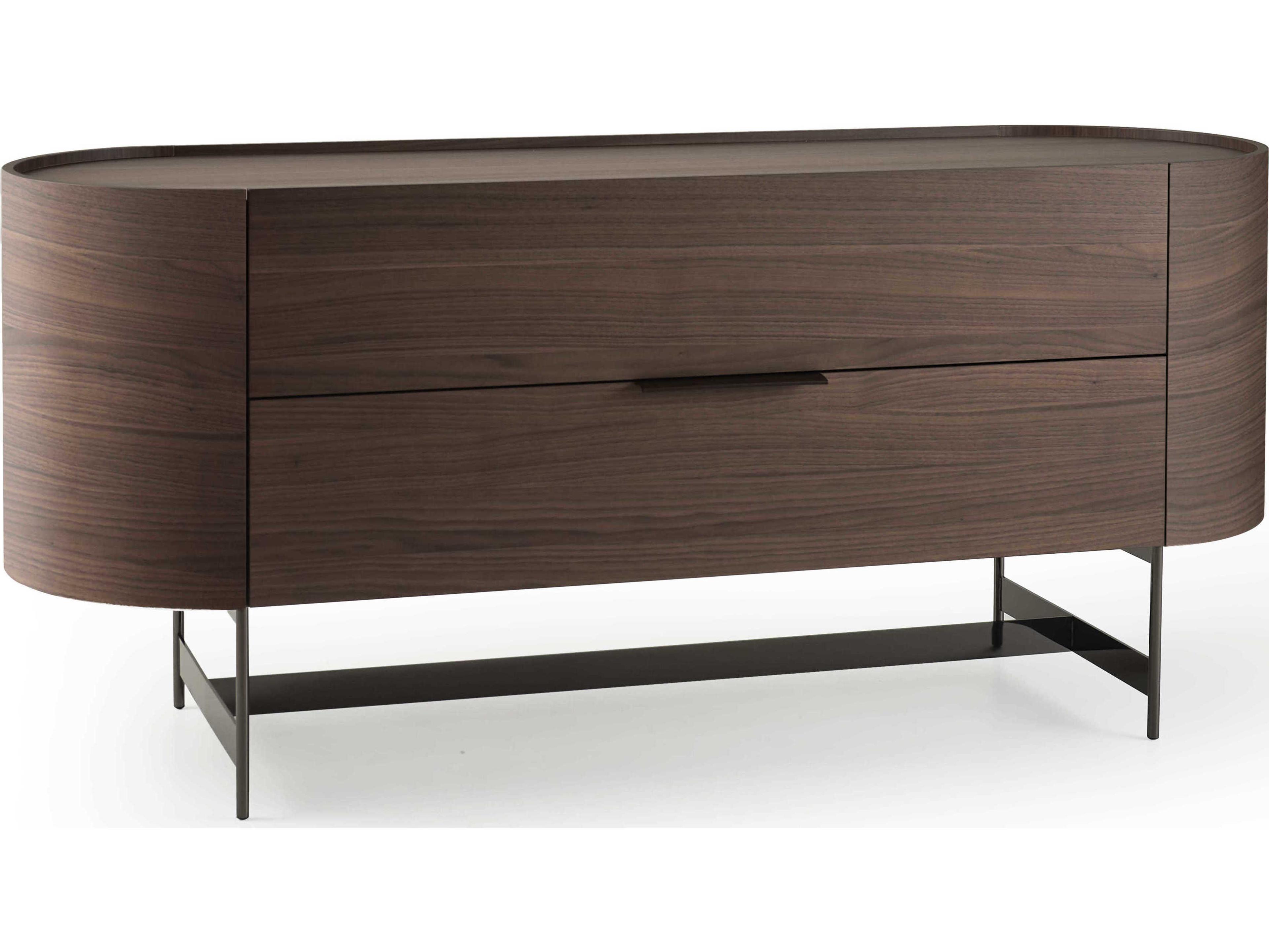 Pianca Dedalo 3-Drawers Brown Walnut Wood Dresser