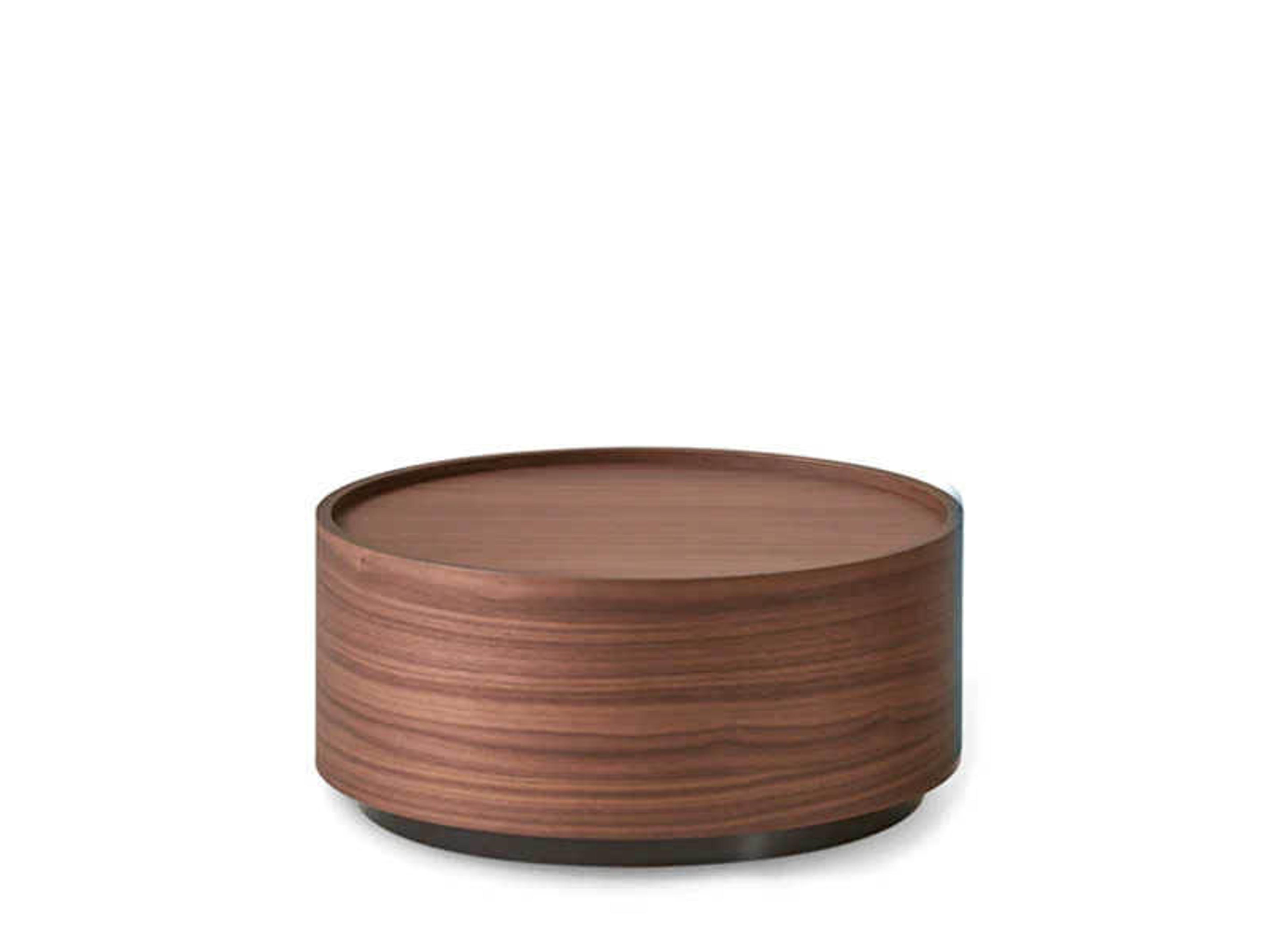 Pianca Dedalo 1-Drawer Brown Walnut Wood Nightstand