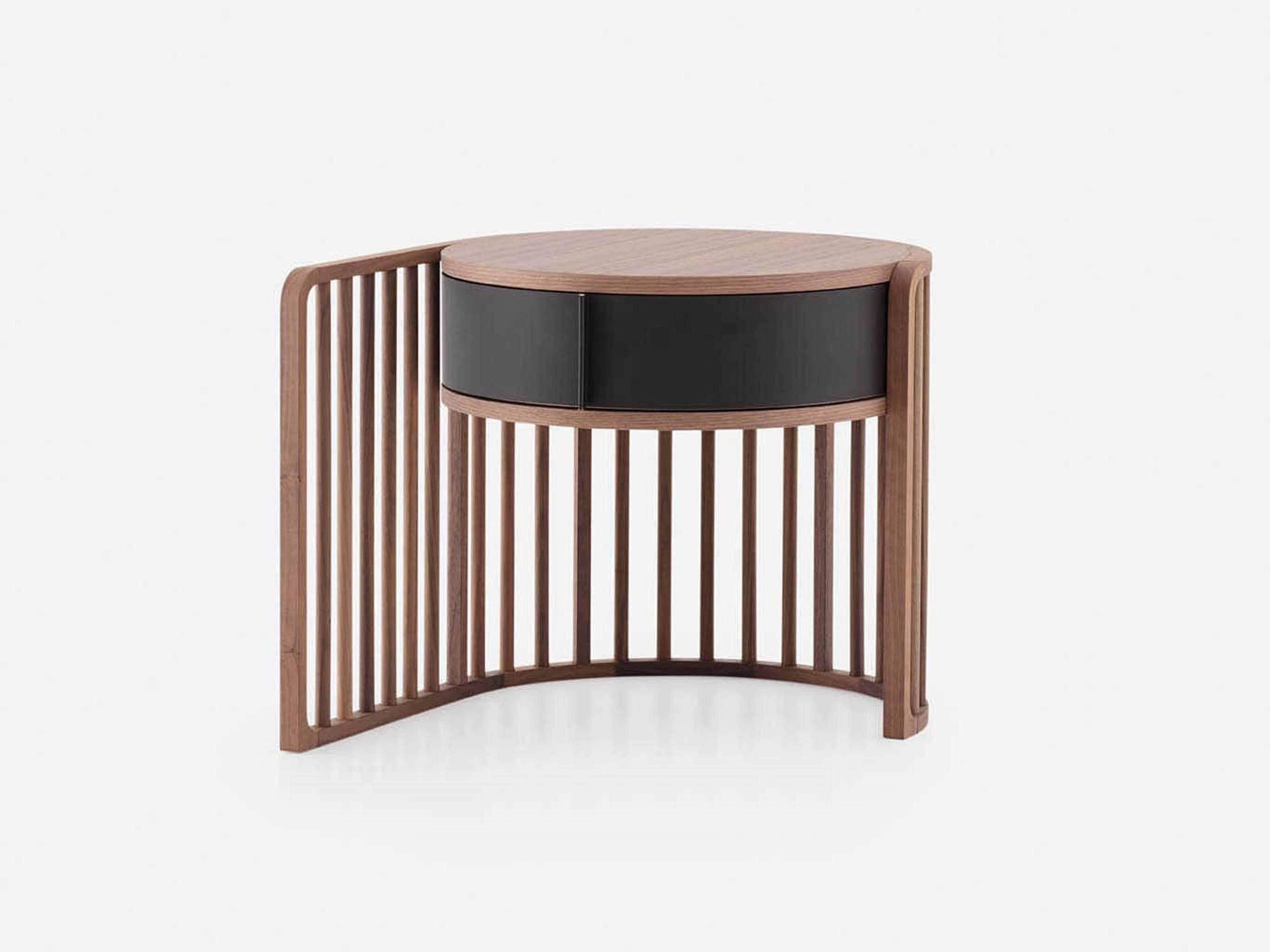 Pianca Palu 1-Drawer Black Nightstand