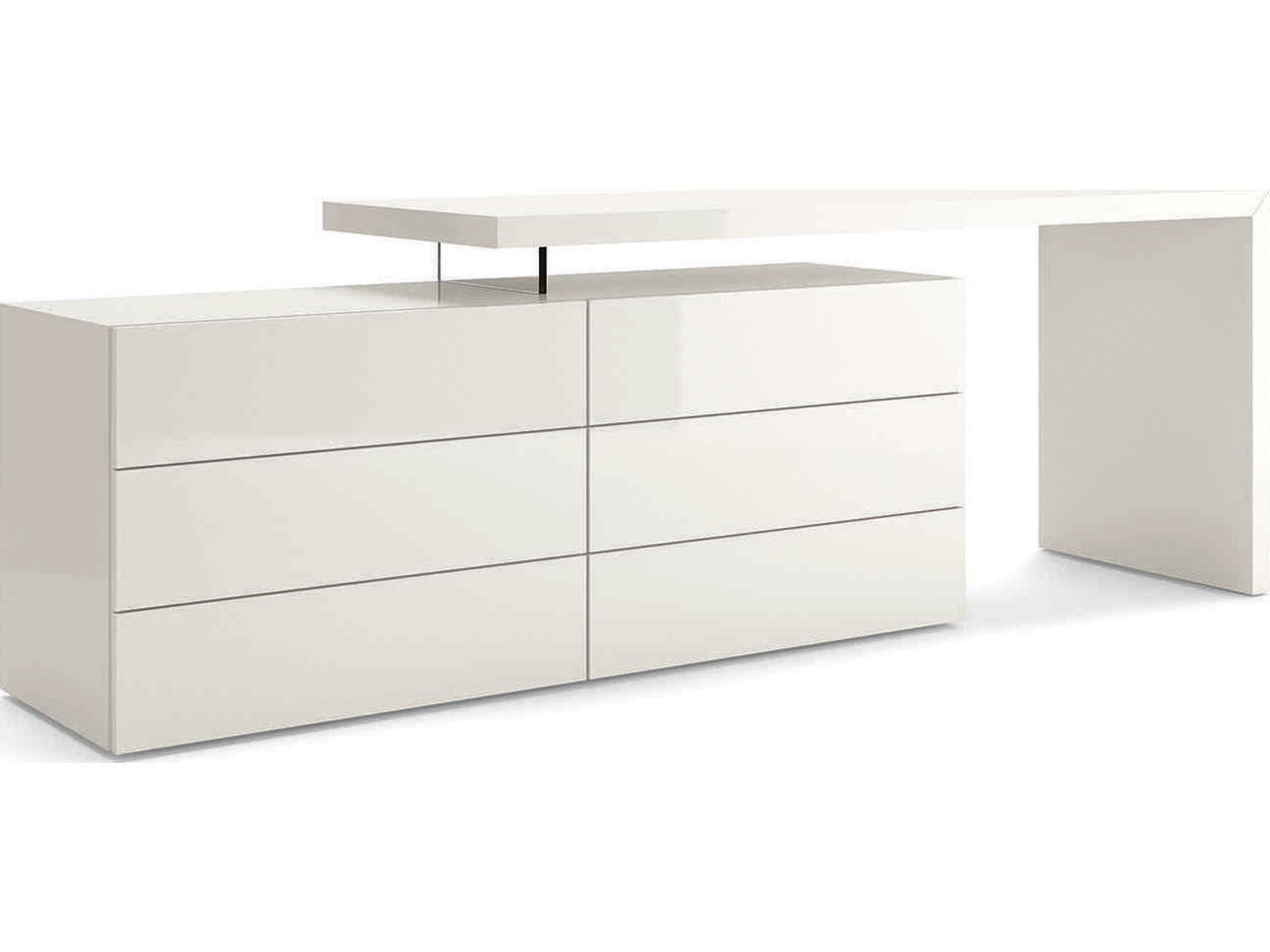 Pianca People Matt White Secretary Desk