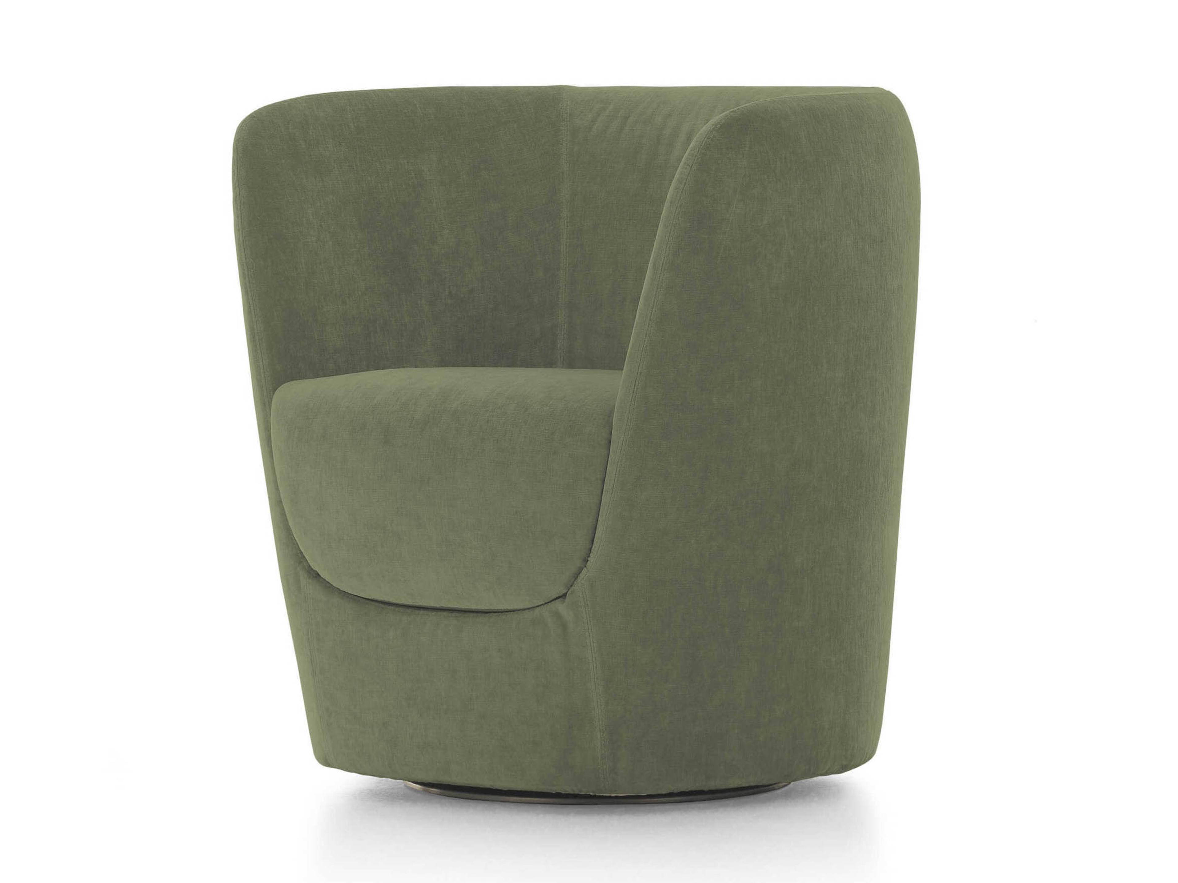 Opla Swivel Green Fabric Accent Chair