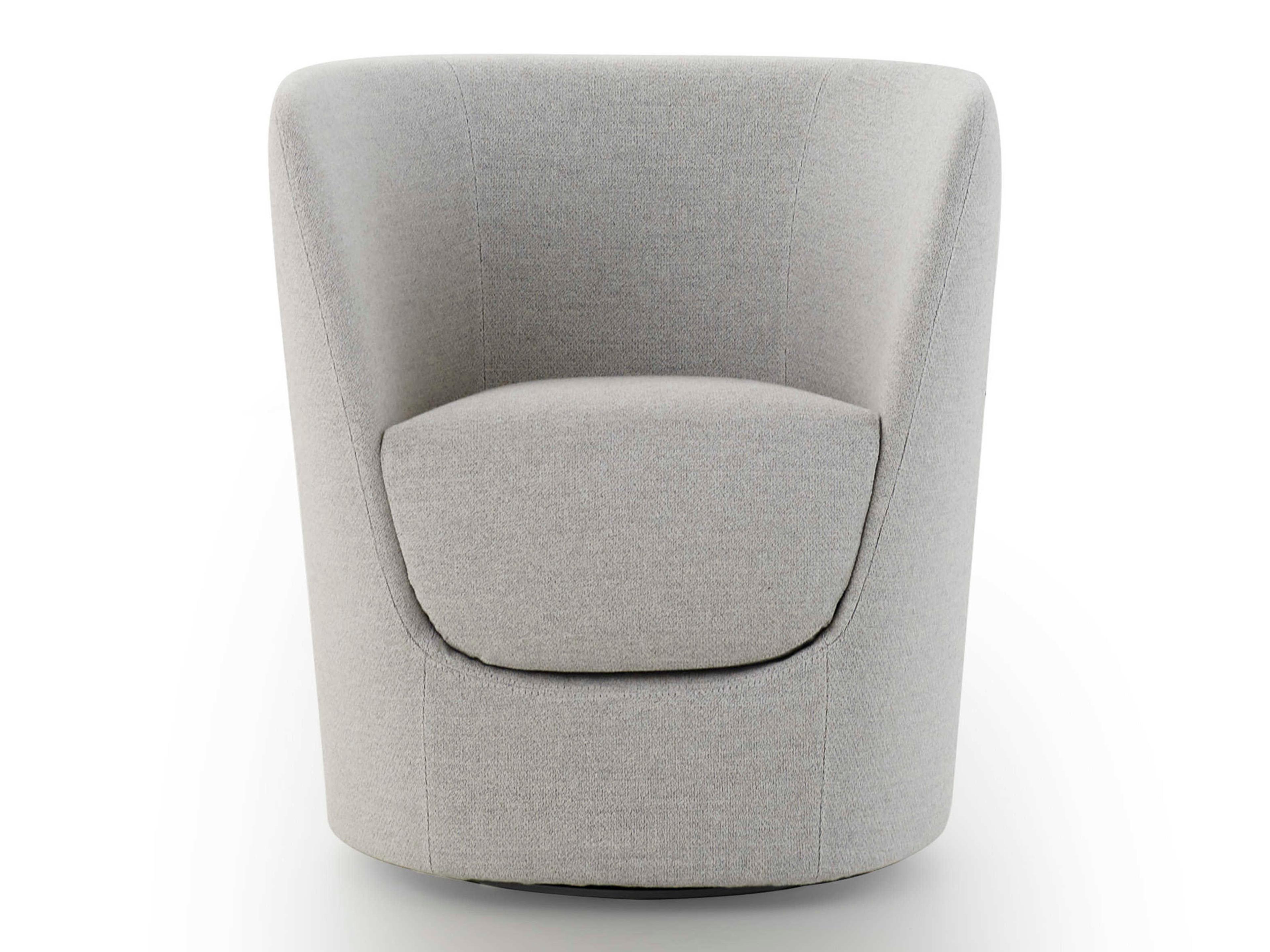 Pianca Opla Swivel Gray Fabric Accent Chair