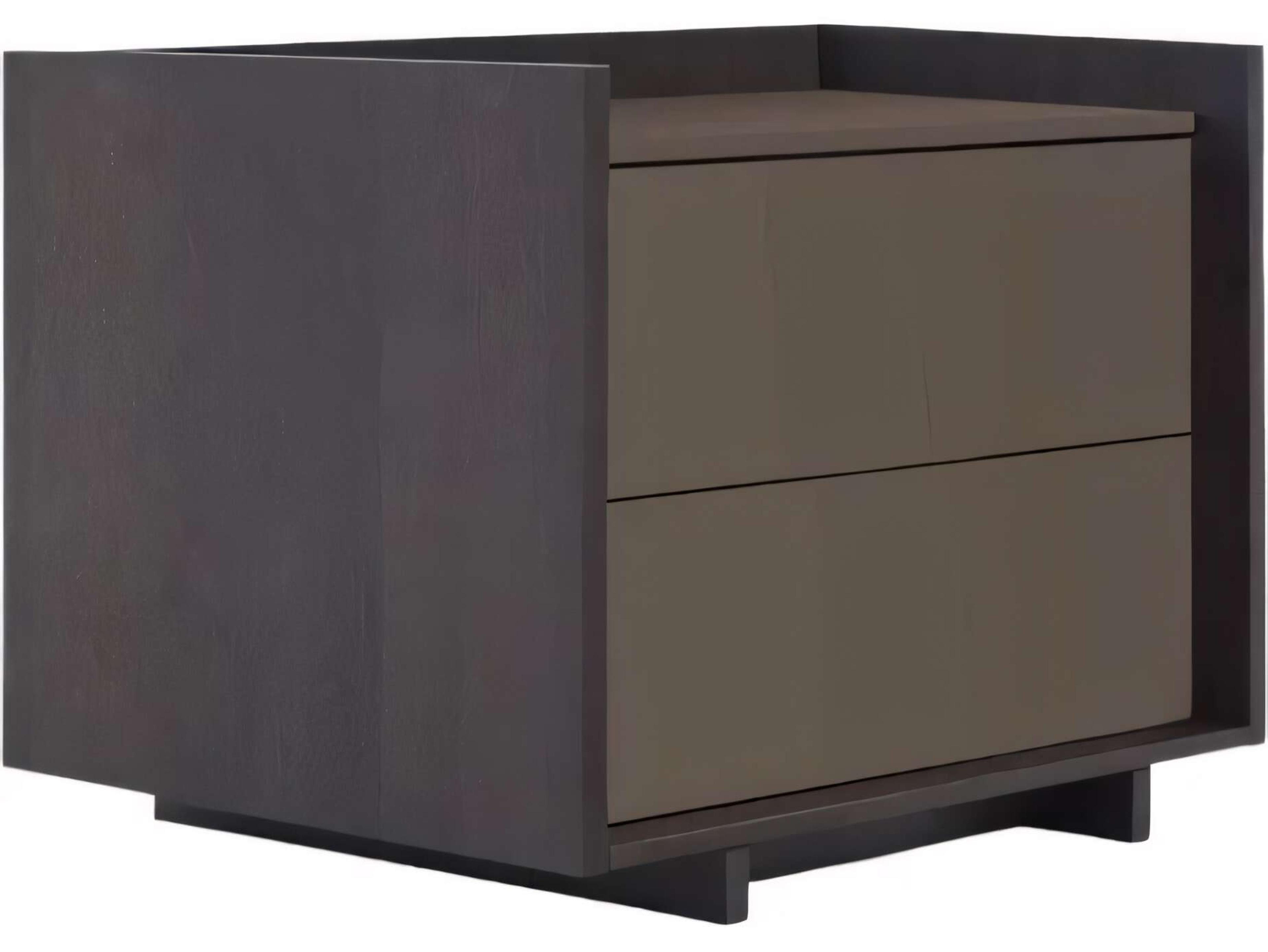Kyoto 3-Drawers Brown Nightstand