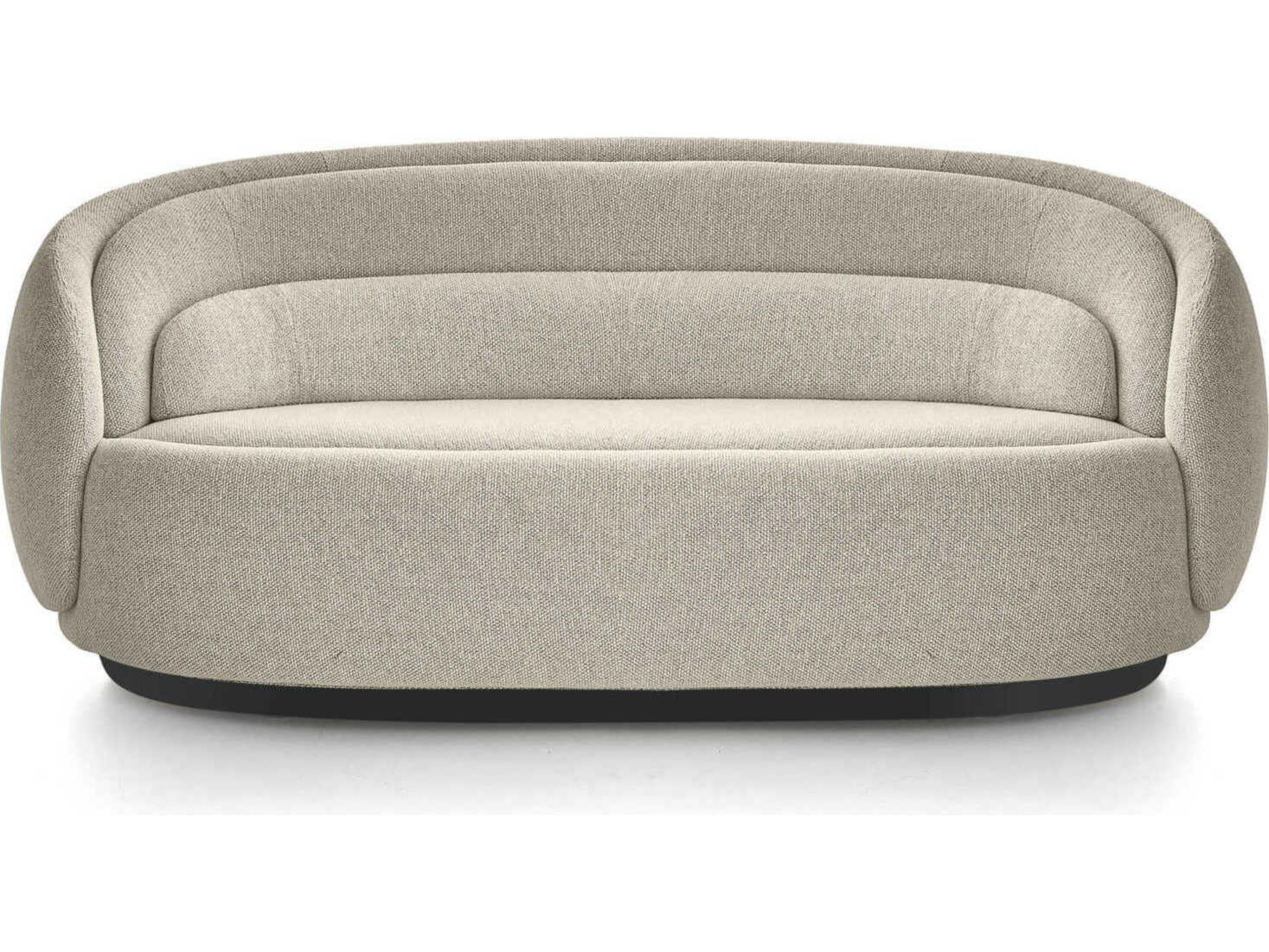 Pianca Peonia Zea Black Plinth Beige Upholstered Sofa