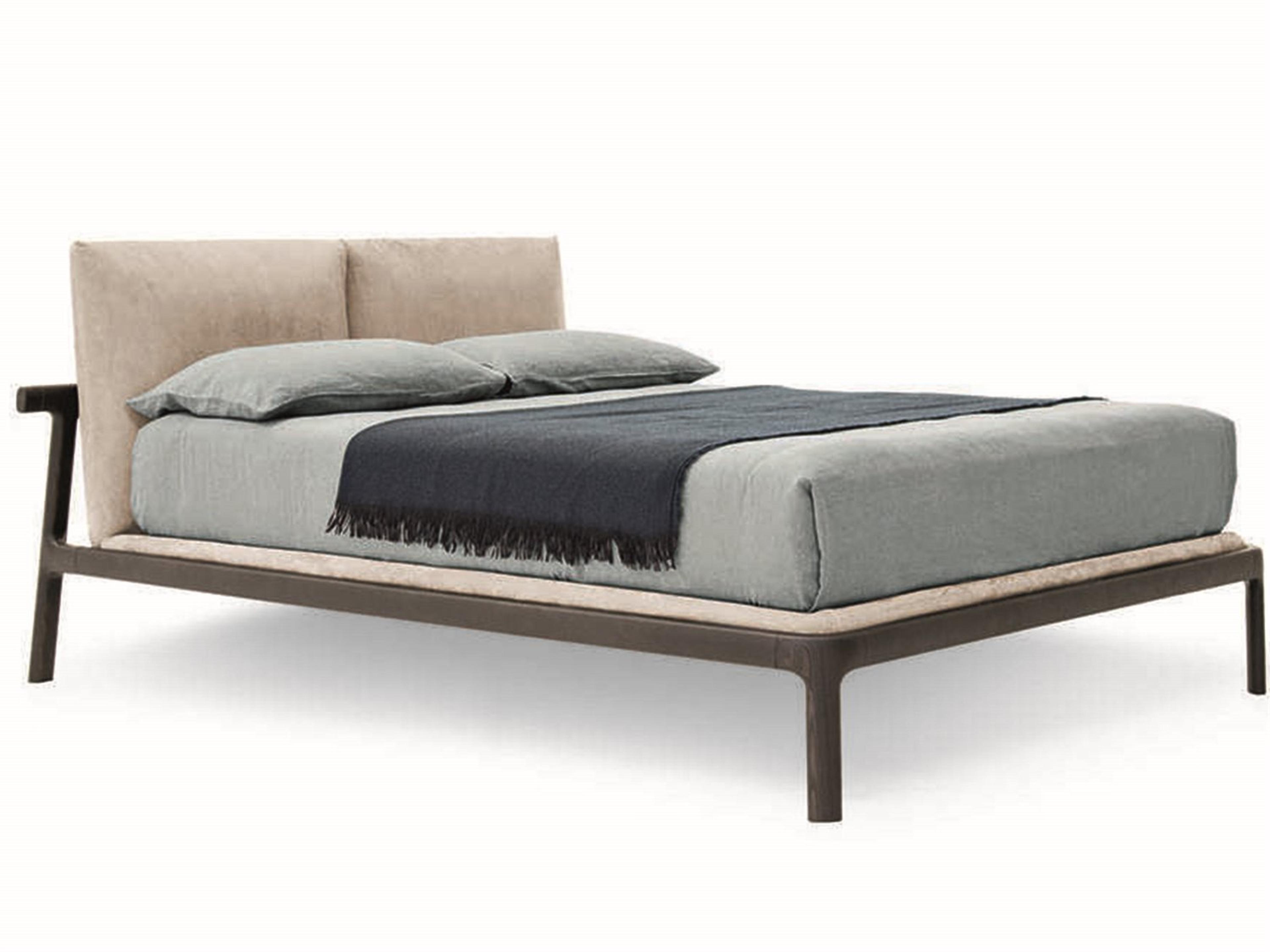 Pianca Fushimi Beige Solid Wood Upholstered King Platform Bed