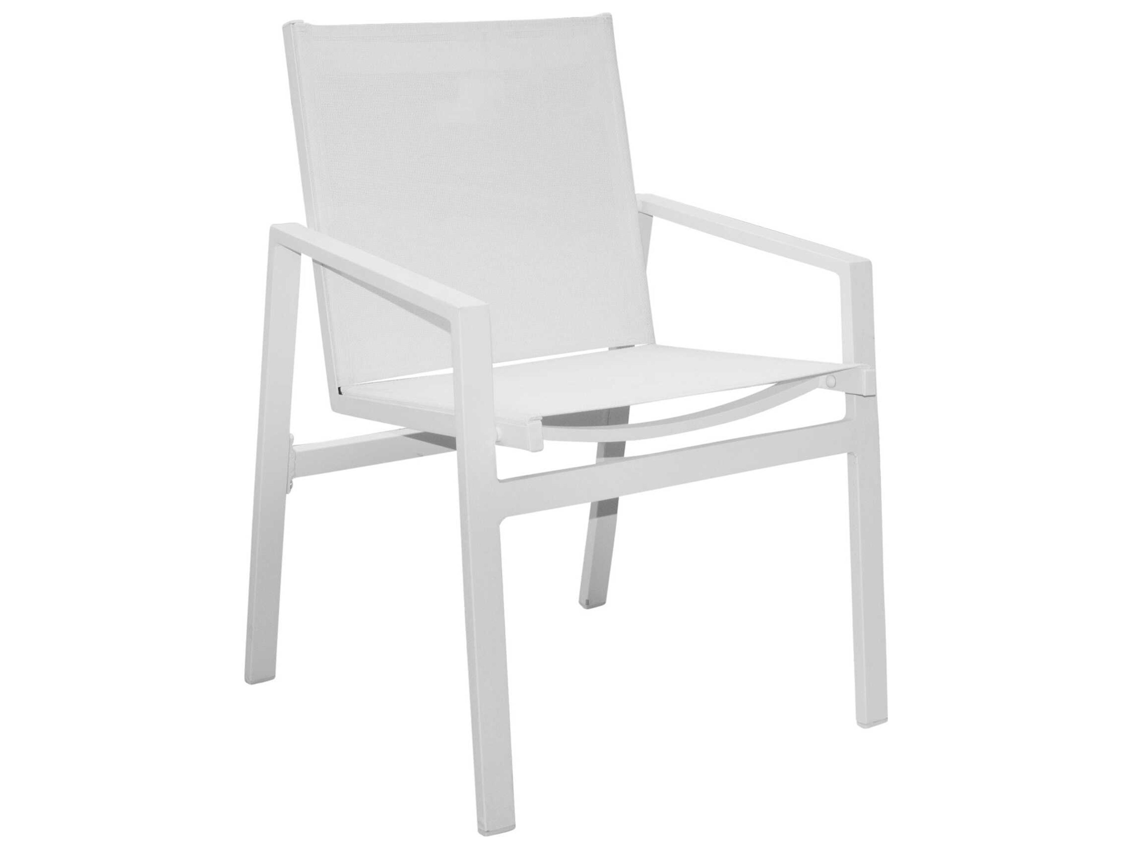 Panama Jack Mykonos Aluminum Sling Stackable Outdoor Patio Dining Arm Chair