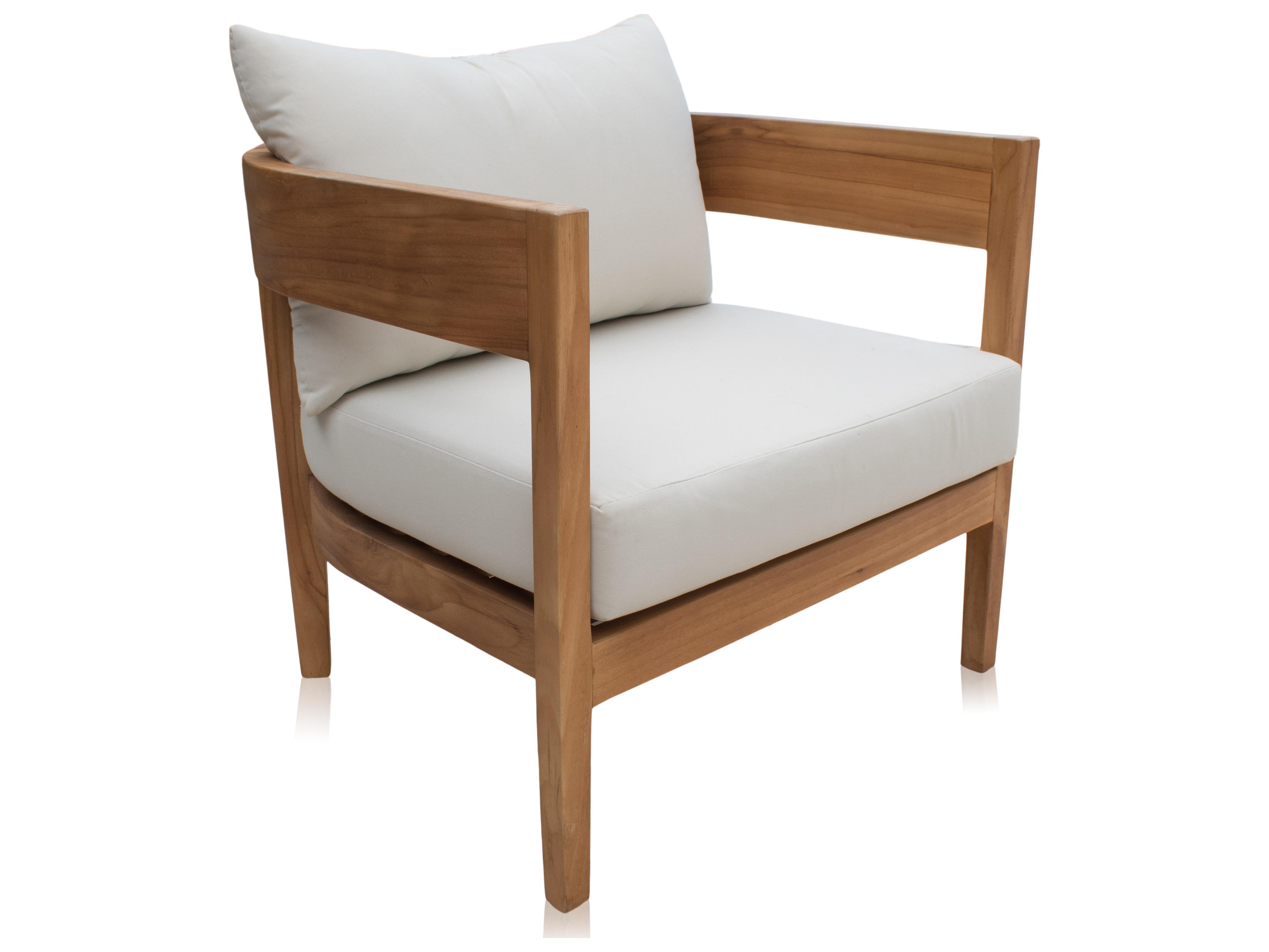 Panama Jack Outdoor Bali Teak Cushion Lounge Chair