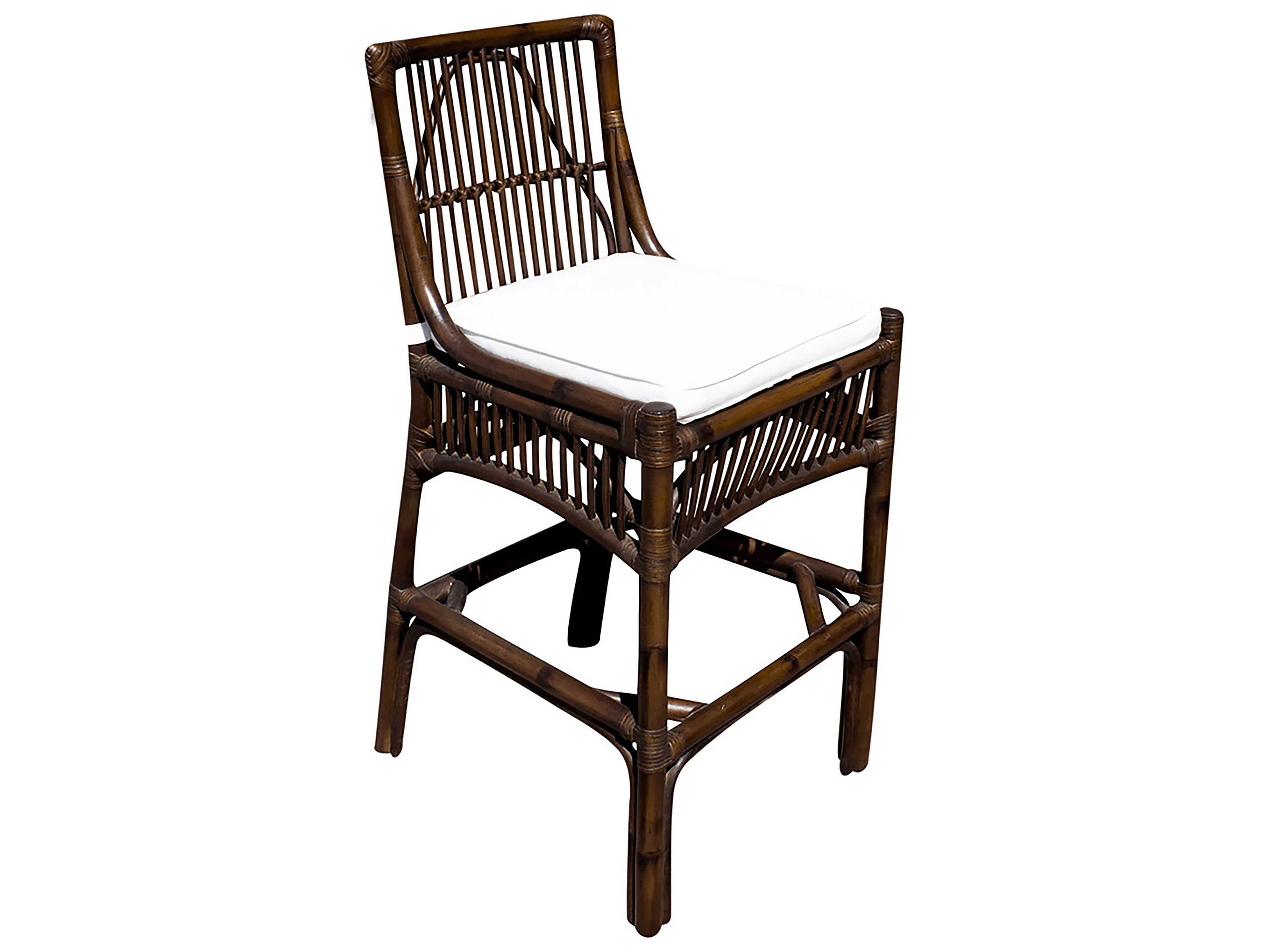 Panama Jack Sunroom Bora Wicker Cushion Outdoor Bar Stool