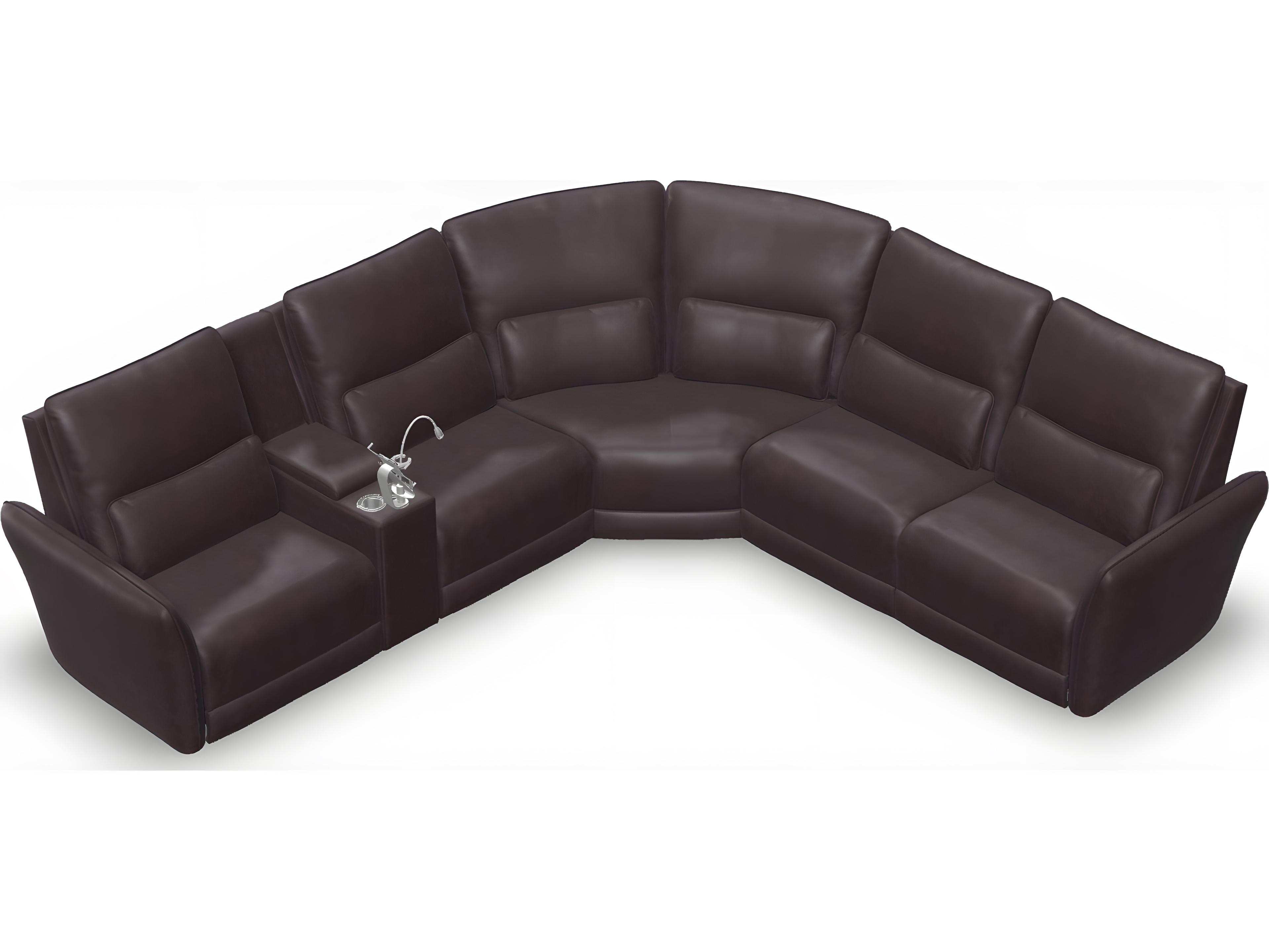 Palliser Chelsea Dark Brown Leather Upholstery Sectional Sofa