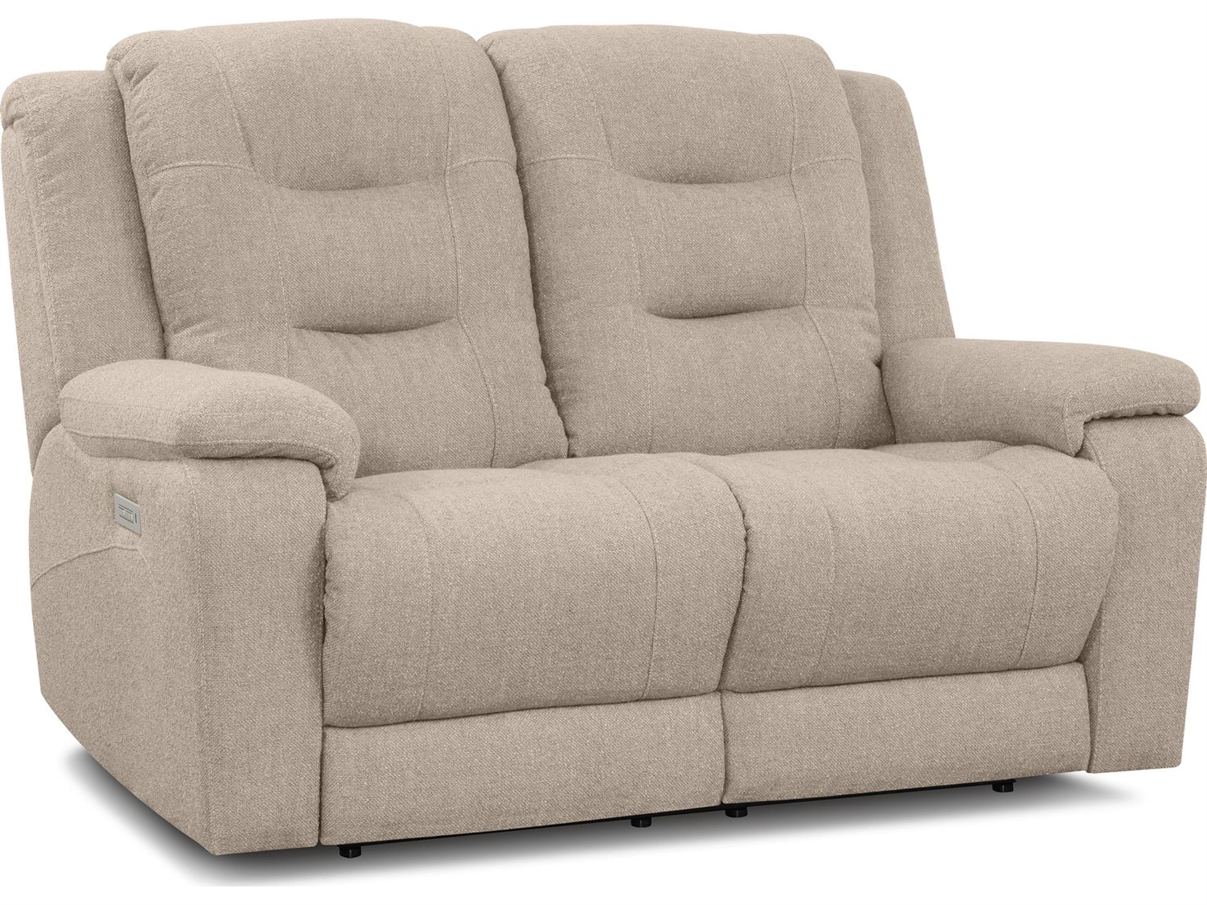 Palliser Leighton Leather Upholstery Loveseat Power Recliner with Power Headrest