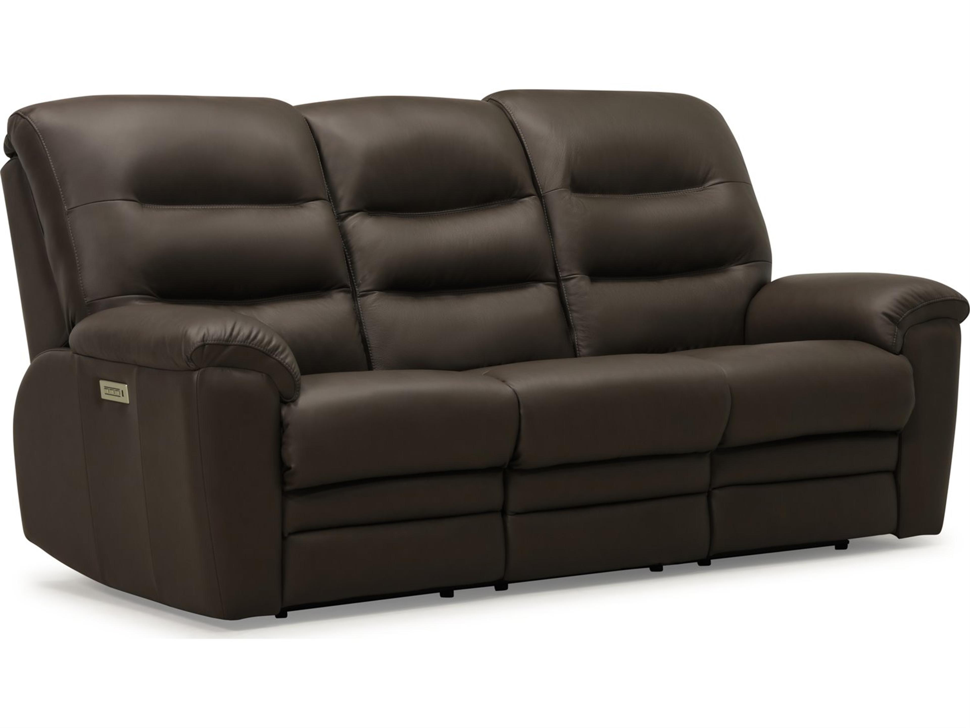 Palliser Keiran Leather Upholstery Sofa Power Recliner with Headrest & Lumbar