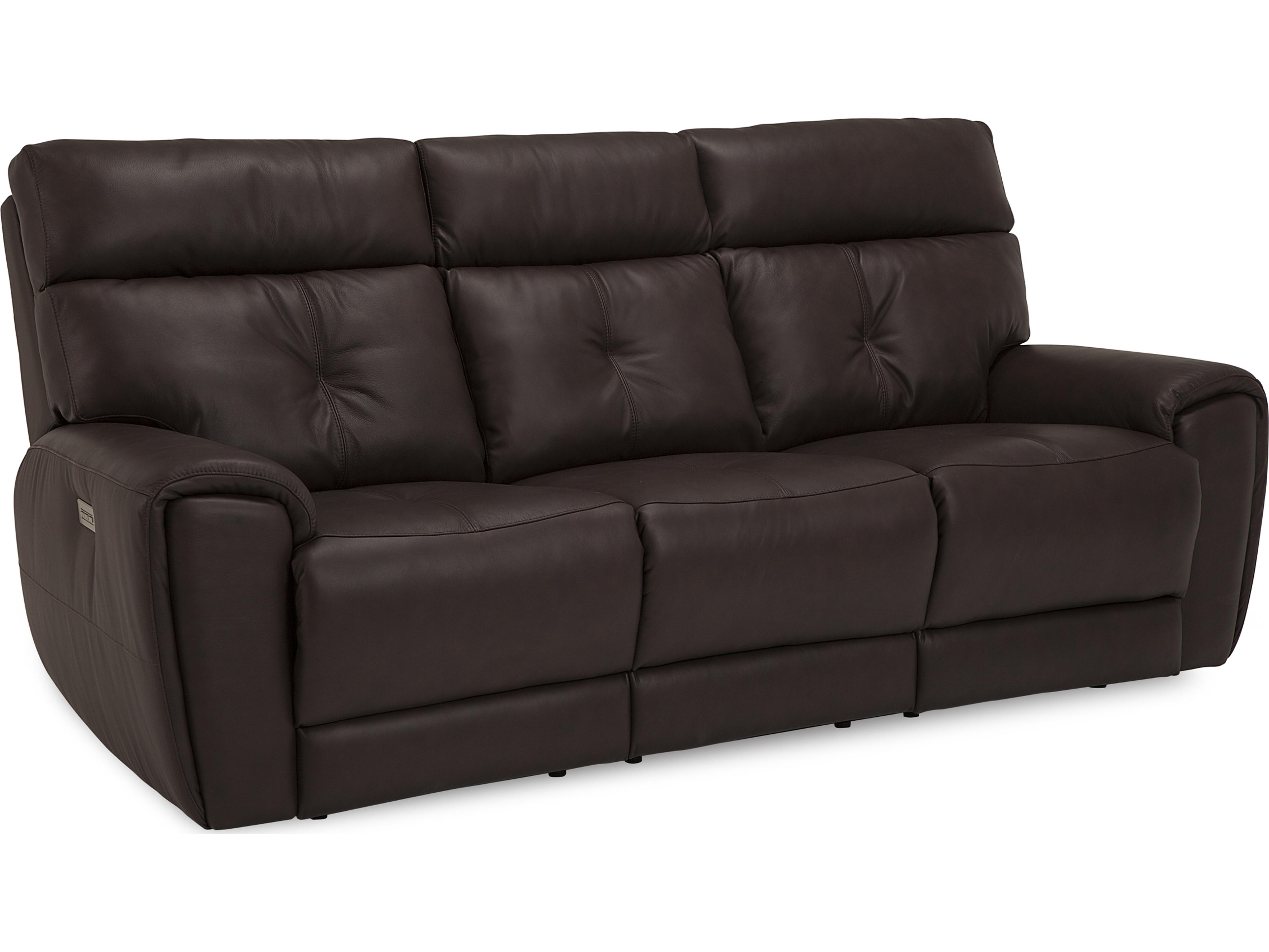 Palliser Aedon Leather Upholstery Sofa Power Recliner with Headrest & Lumbar