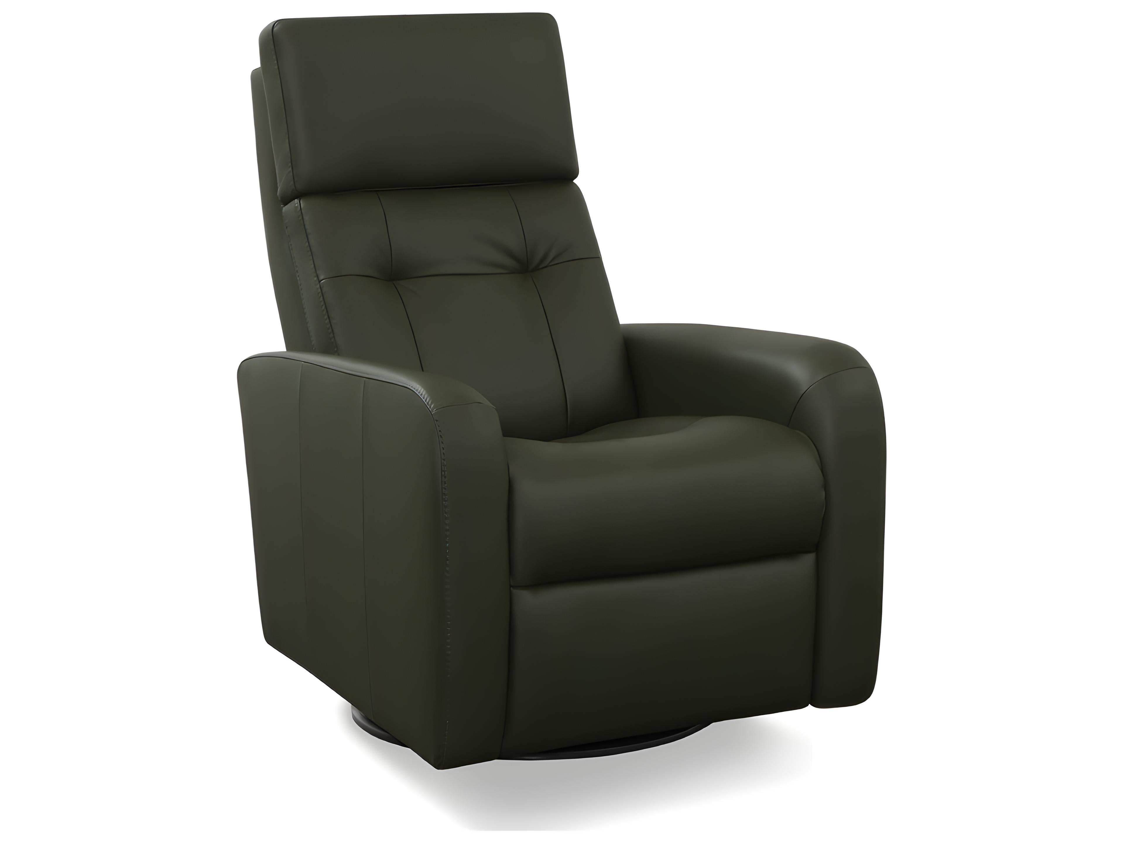 Palliser Sorrento Leather Upholstery Swivel Glider Power Recliner with Power Headrest