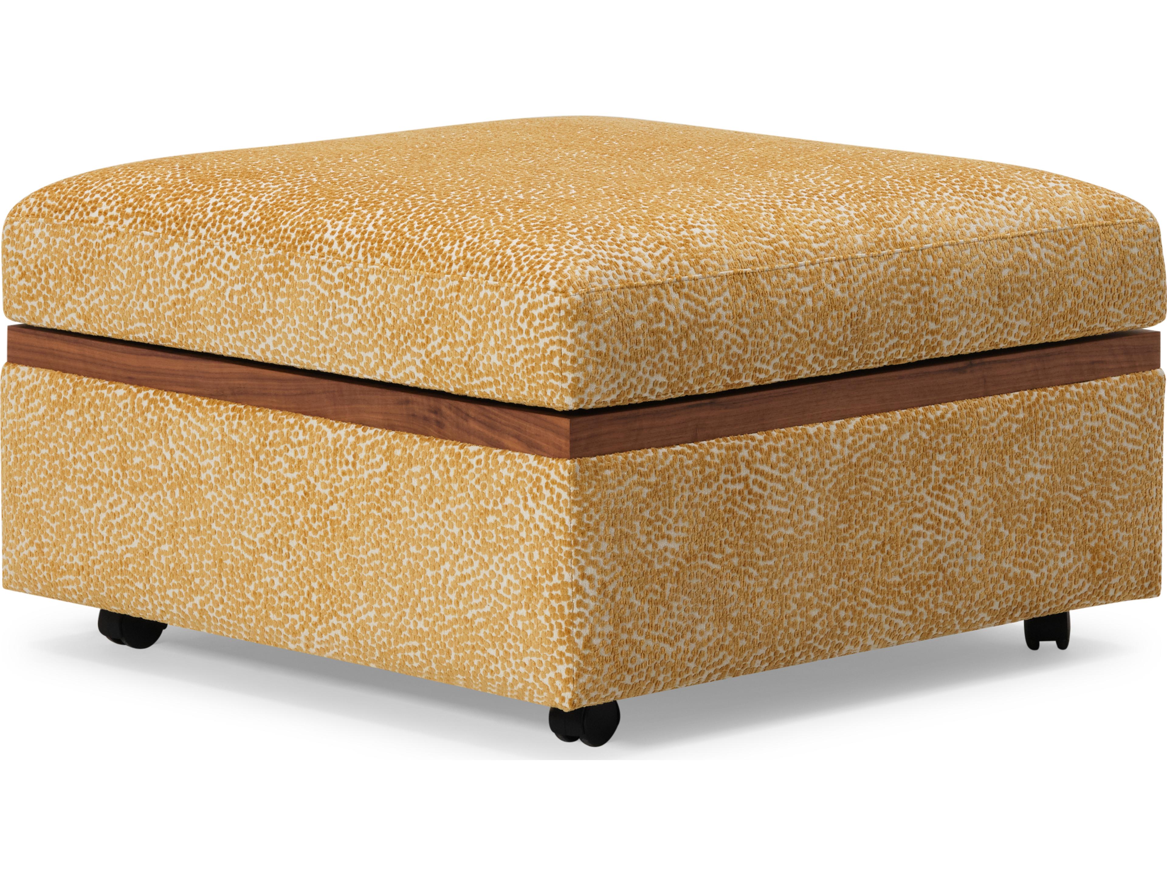 Palliser Lotus Leather Upholstery Swivel Top Ottoman