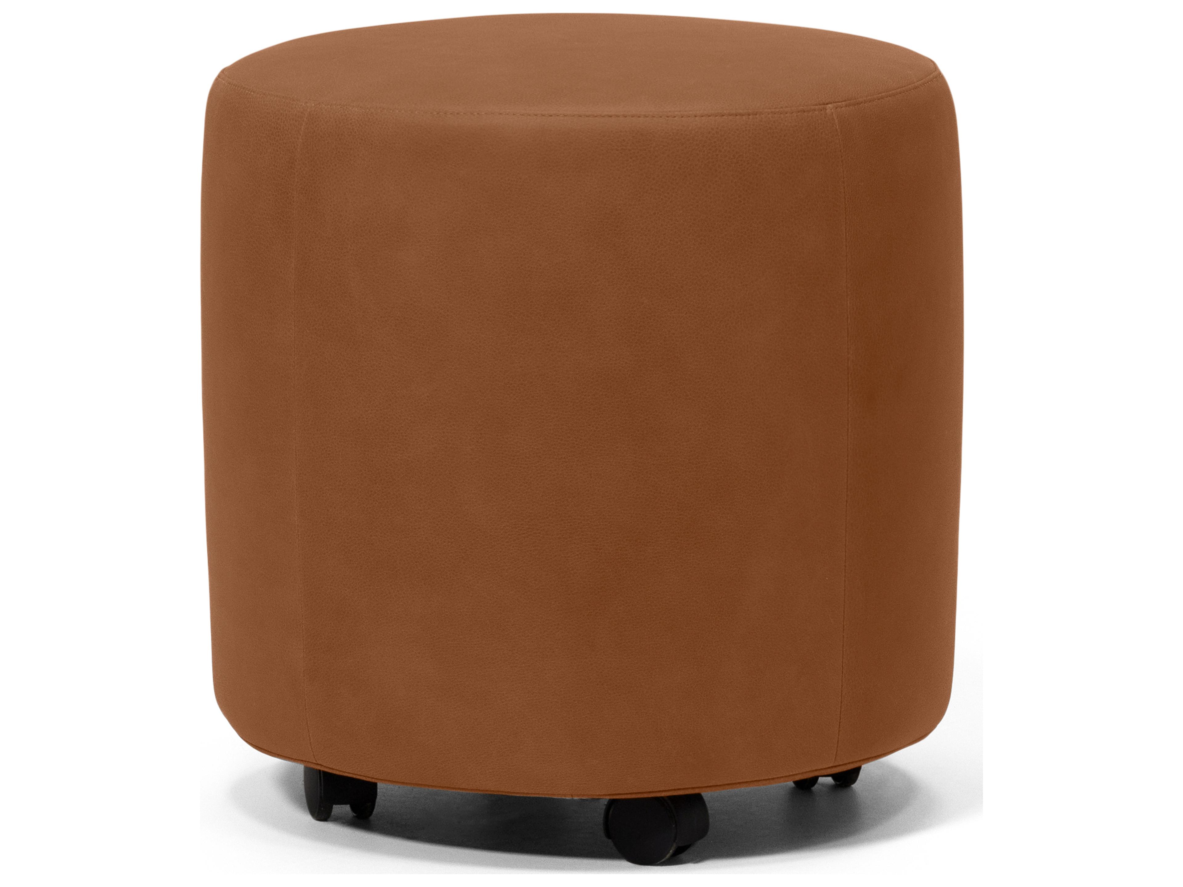 Palliser Mingle Leather Upholstery Round Small Ottoman