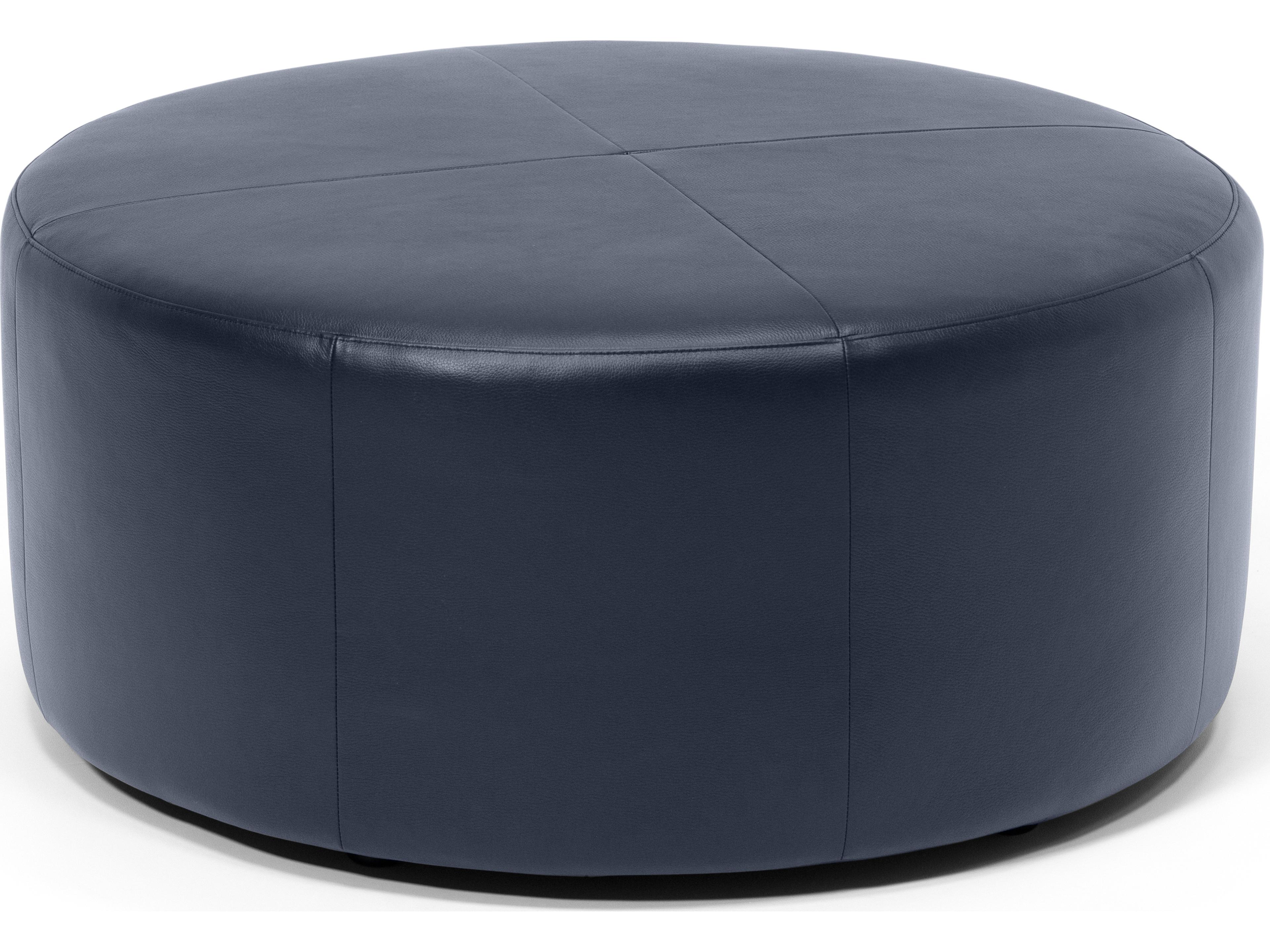 Palliser Mingle Leather Upholstery Round Medium Ottoman