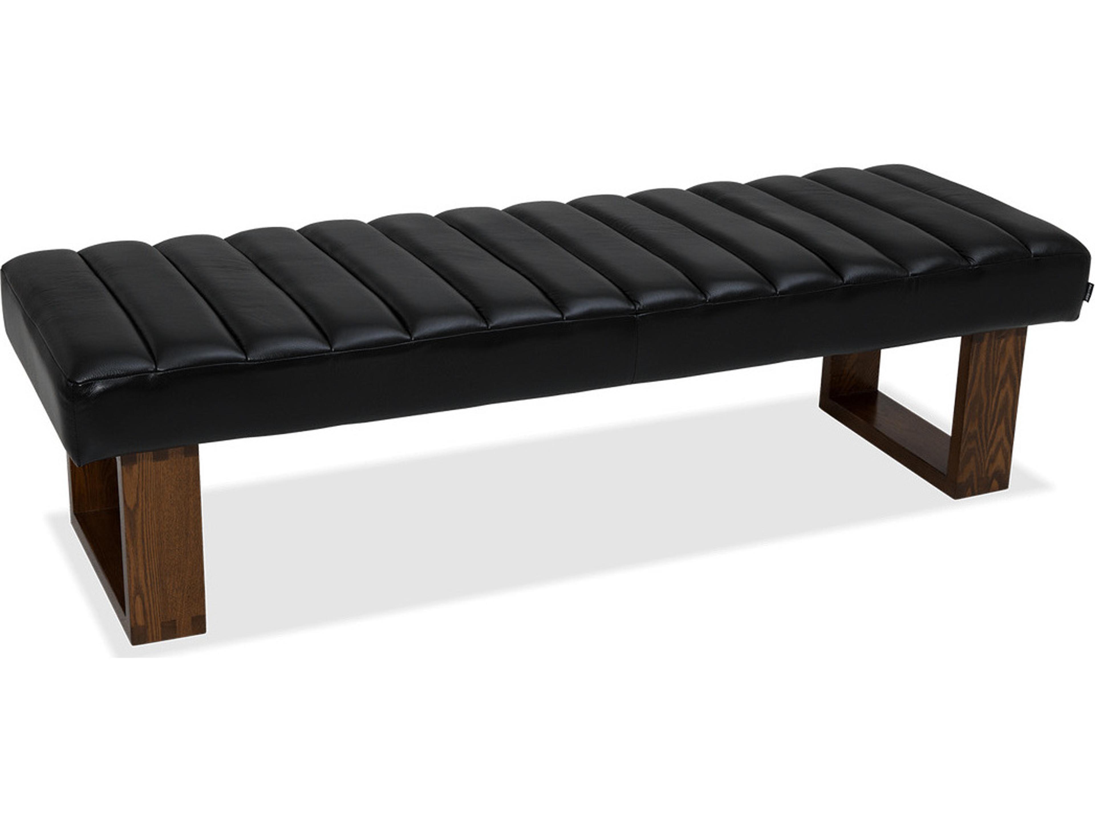 Palliser Wyatt Channeled Leather Upholstery Bench