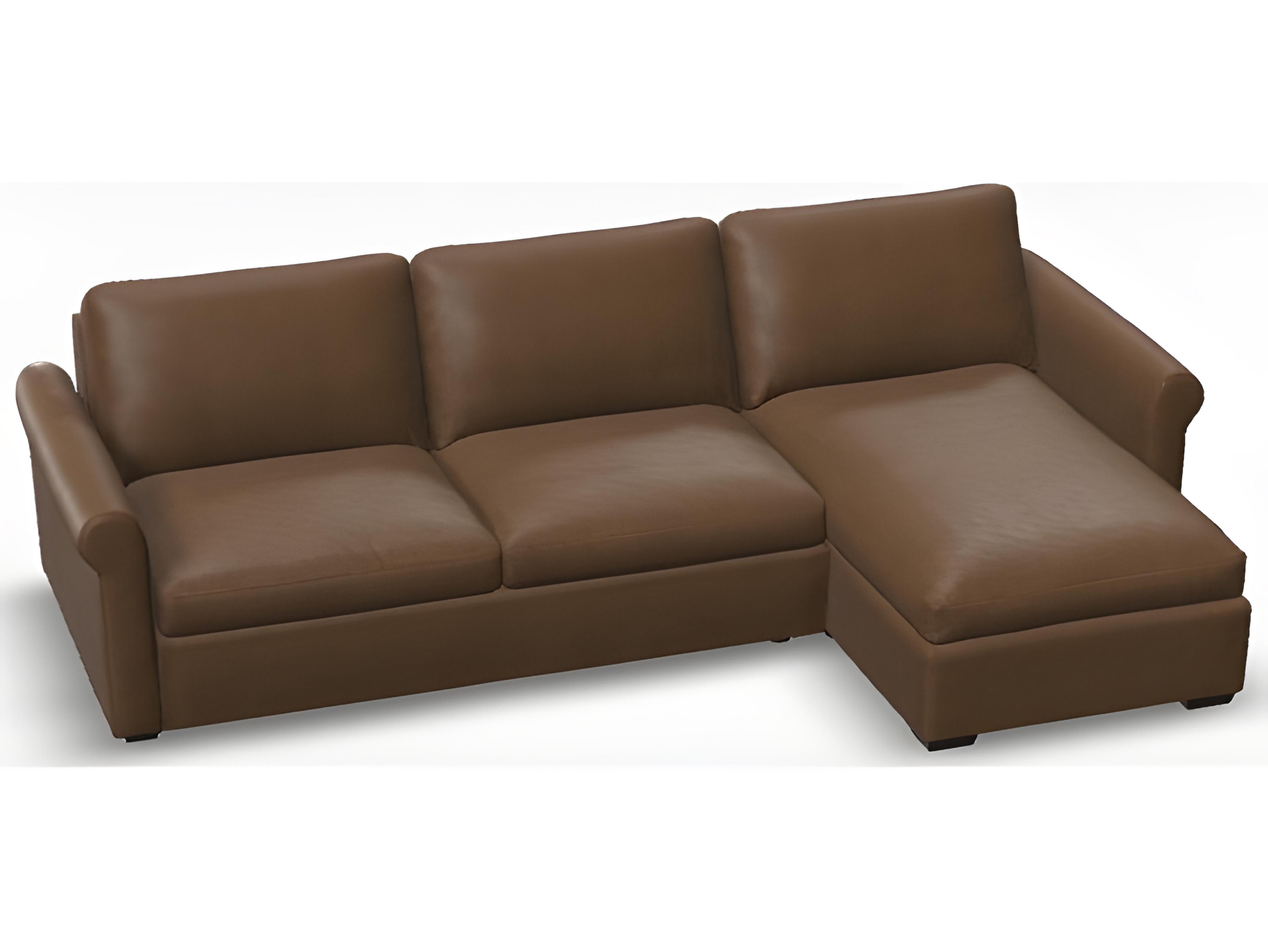 Palliser Madison Roll Arm Leather Upholstery Sectional Sofa