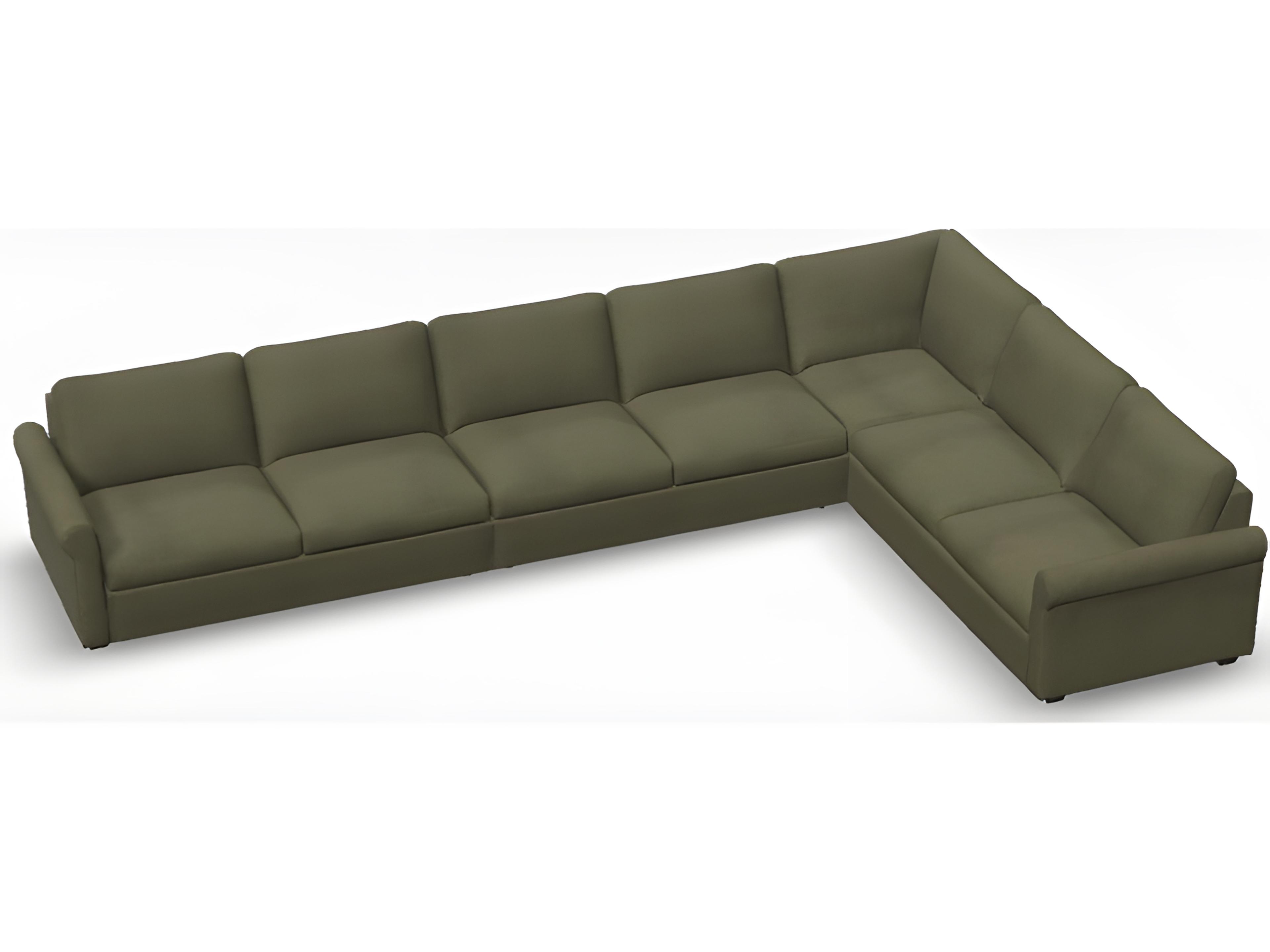 Palliser Madison Roll Arm Leather Upholstery Sectional Sofa