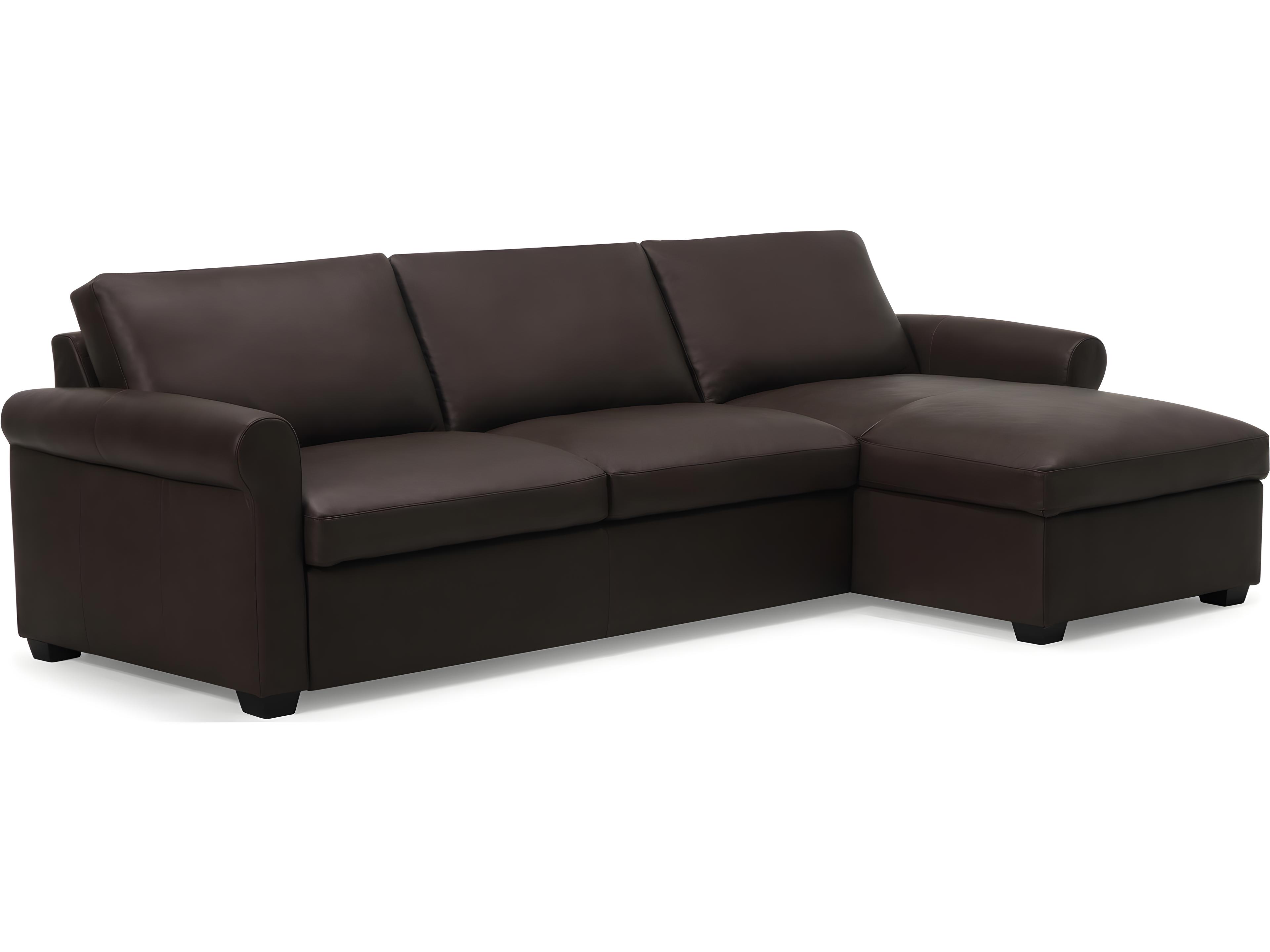 Palliser Madison Sleep Roll Arm Leather Upholstery Sectional Sofa