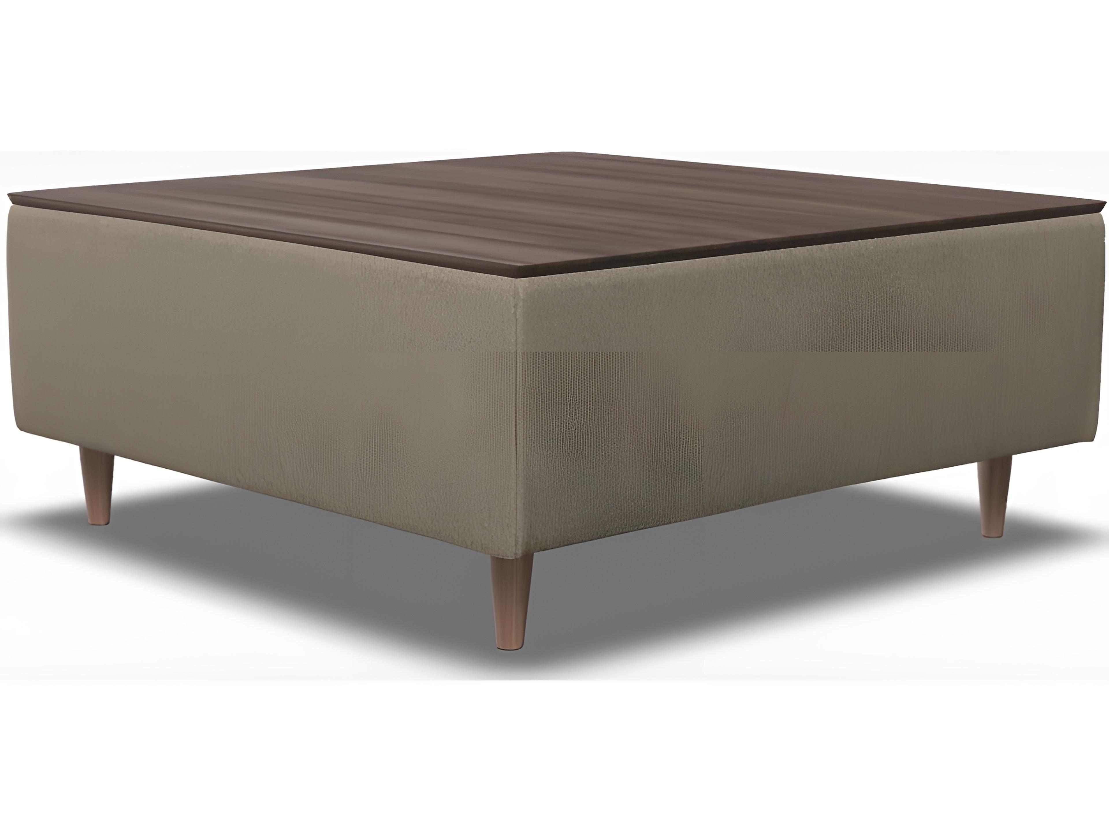 Palliser Lexi Leather Upholstery Table Top Ottoman (No Storage)