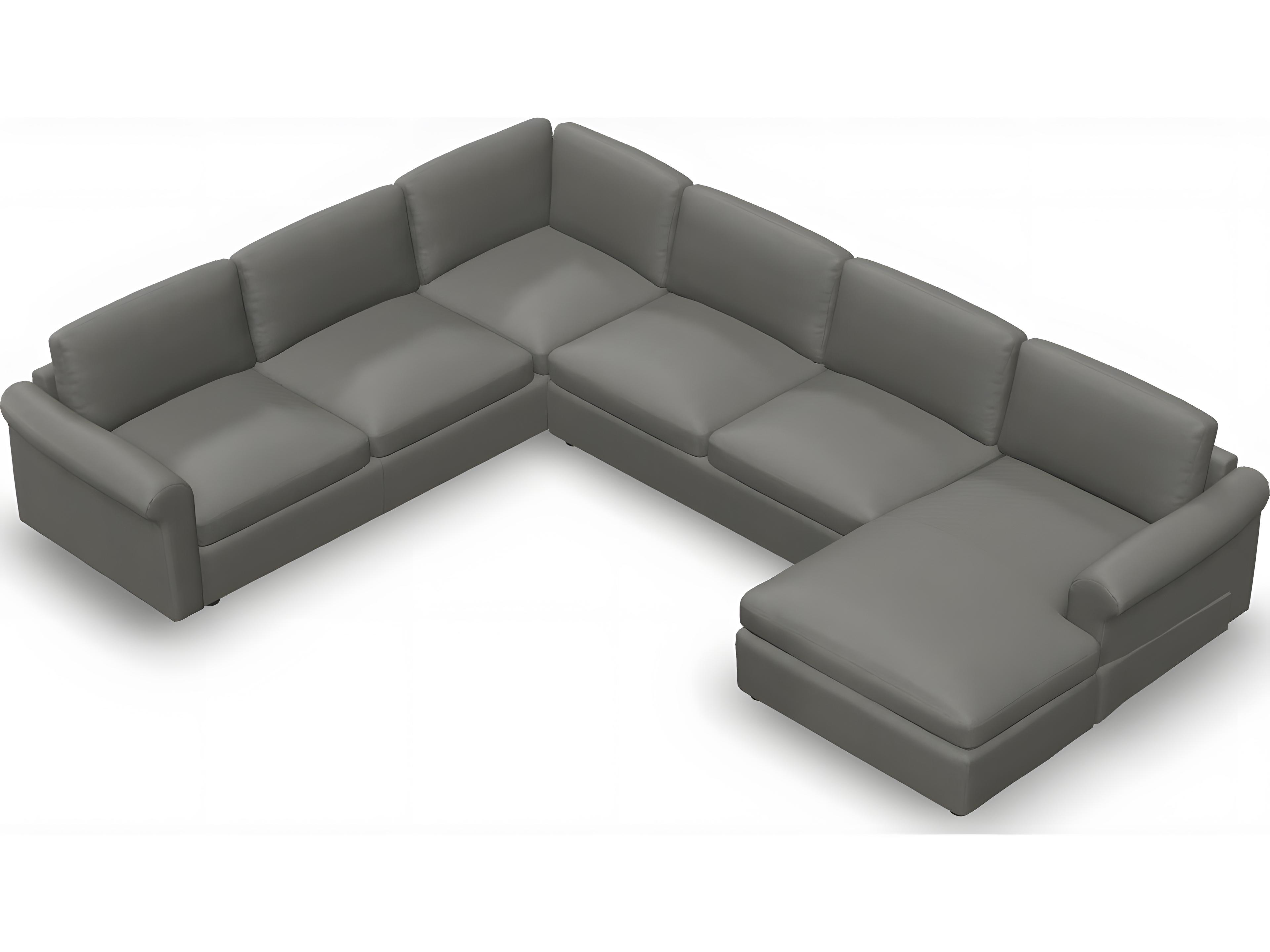Palliser Ensemble Max Roll Arm Leather Upholstery Upholstered Sectional Sofa