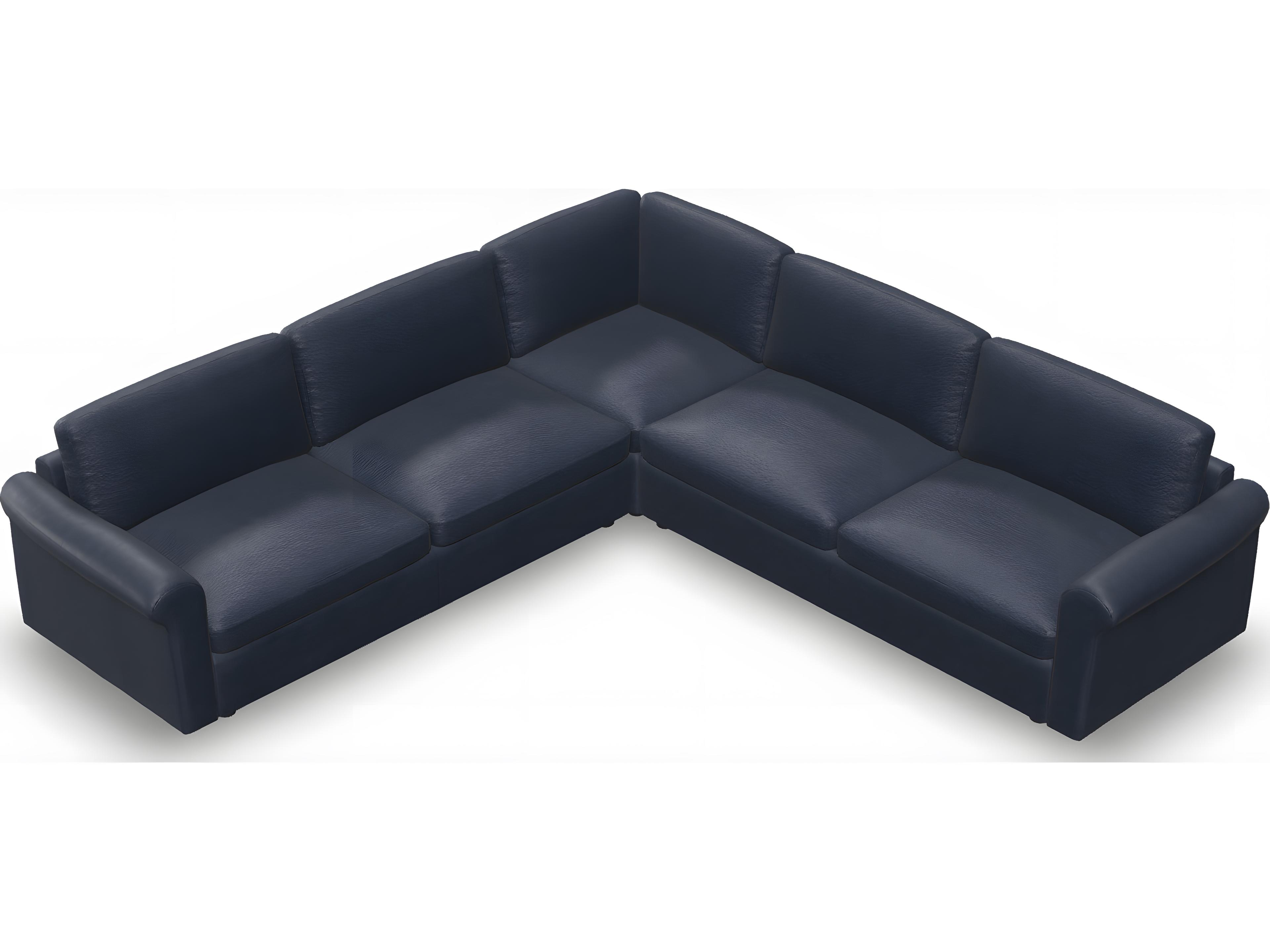 Palliser Ensemble Roll Arm Leather Upholstery Sectional Sofa