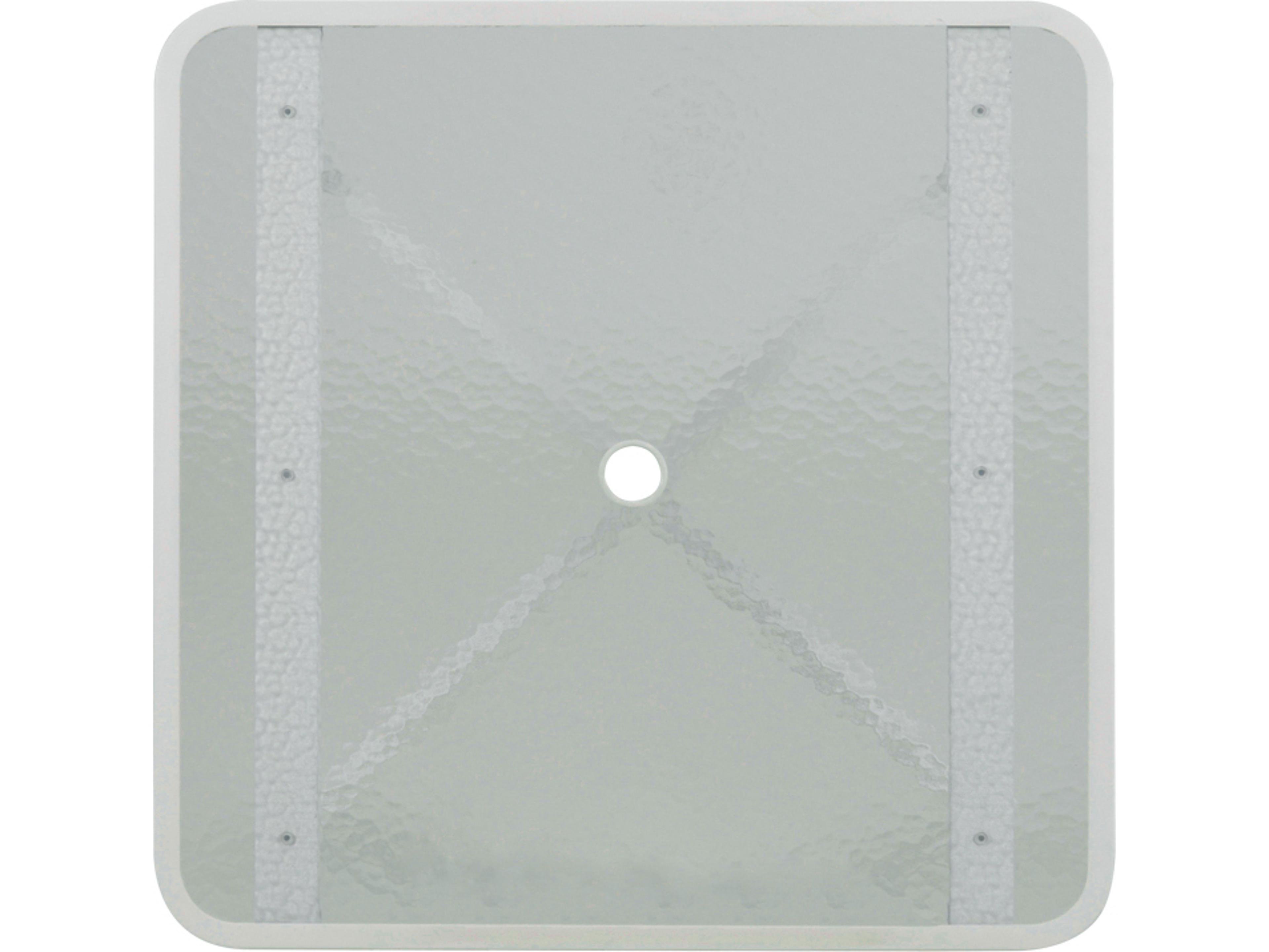 Watermark Living Sandoval Aluminum Square Glass Table Top with Umbrella Hole