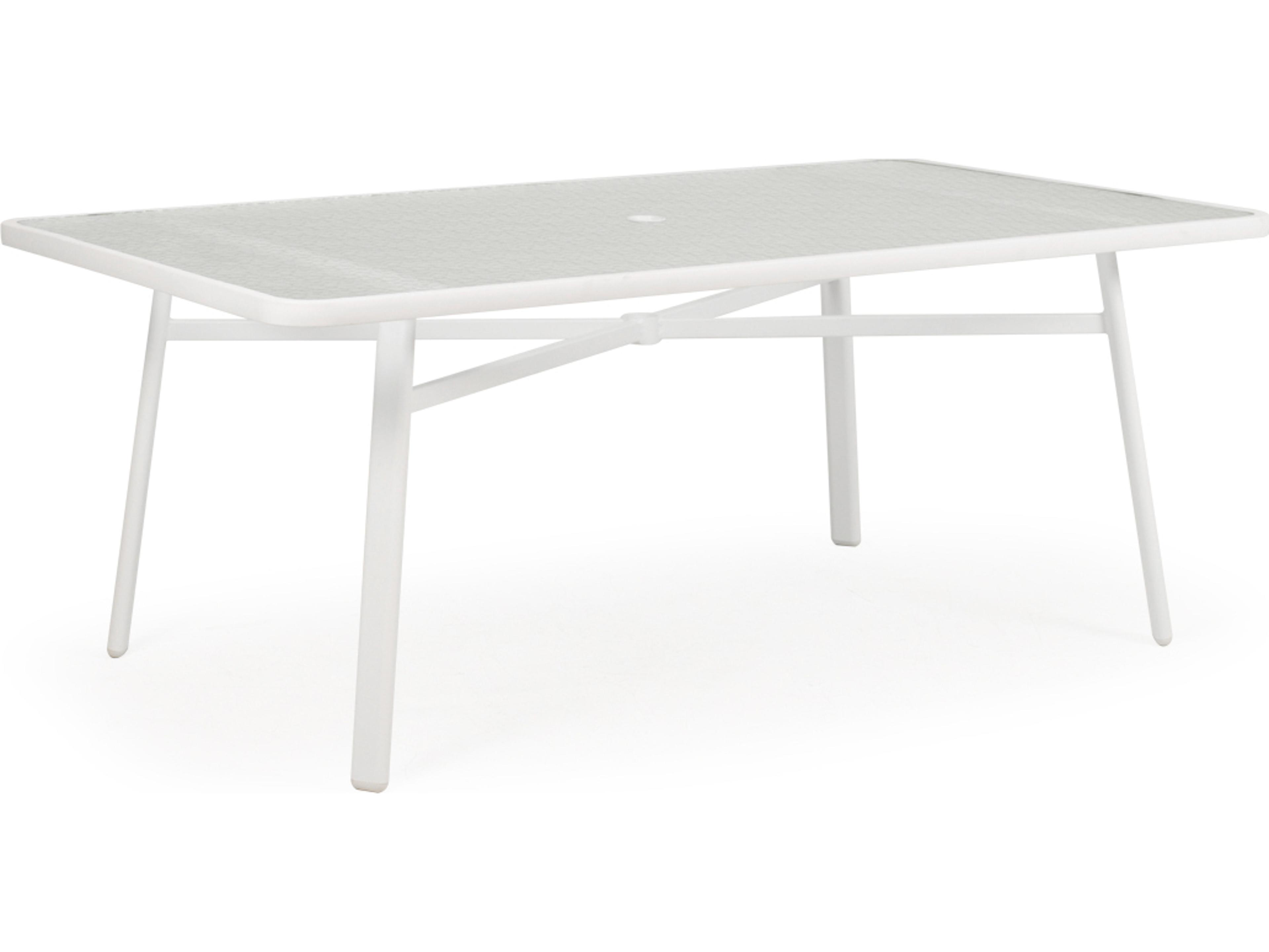 Palm Springs Rattan Sandoval Aluminum Rectangle Dining Table Base