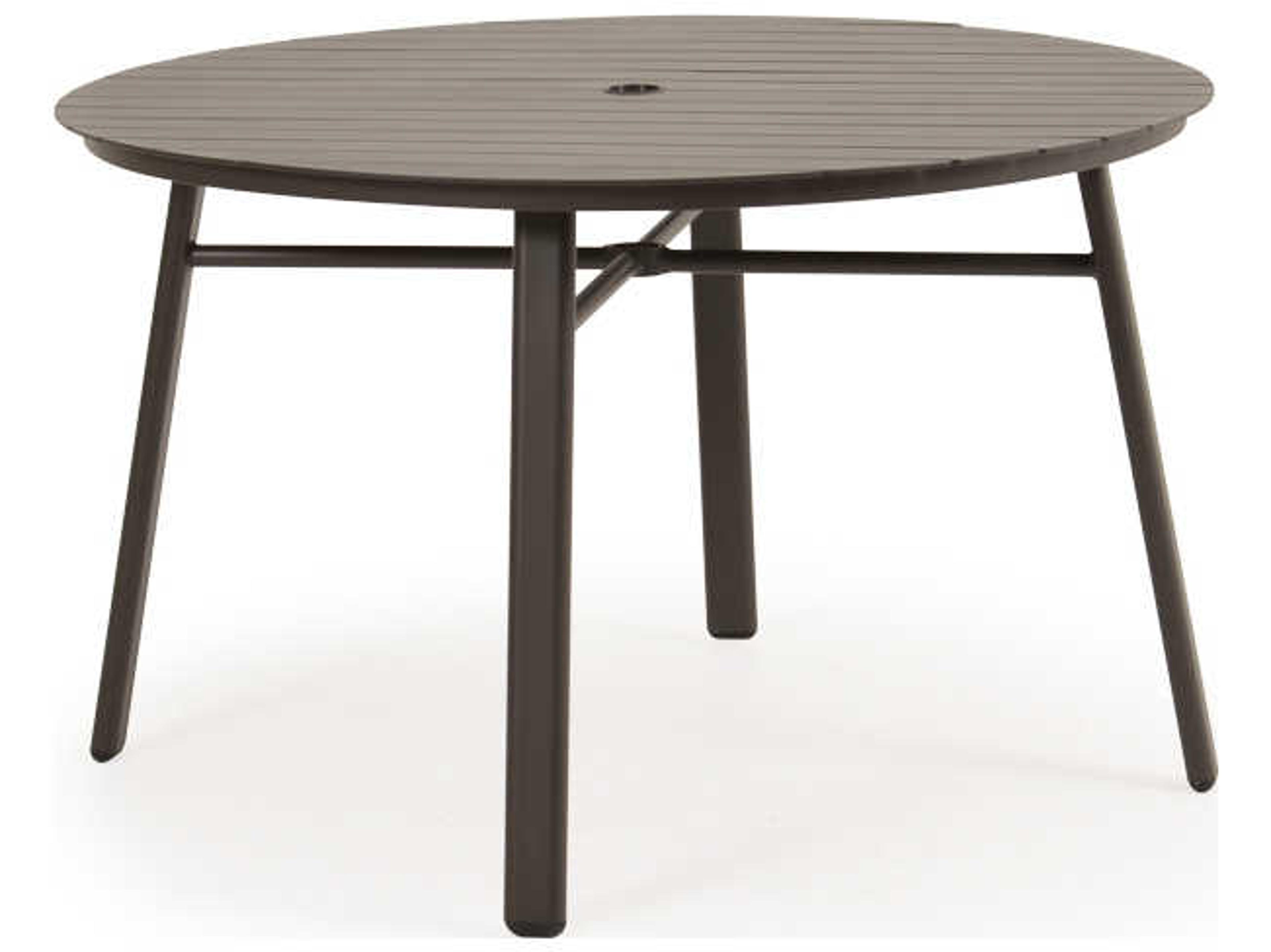 Watermark Living Sandoval Aluminum Round Slat Top with Umbrella Hole