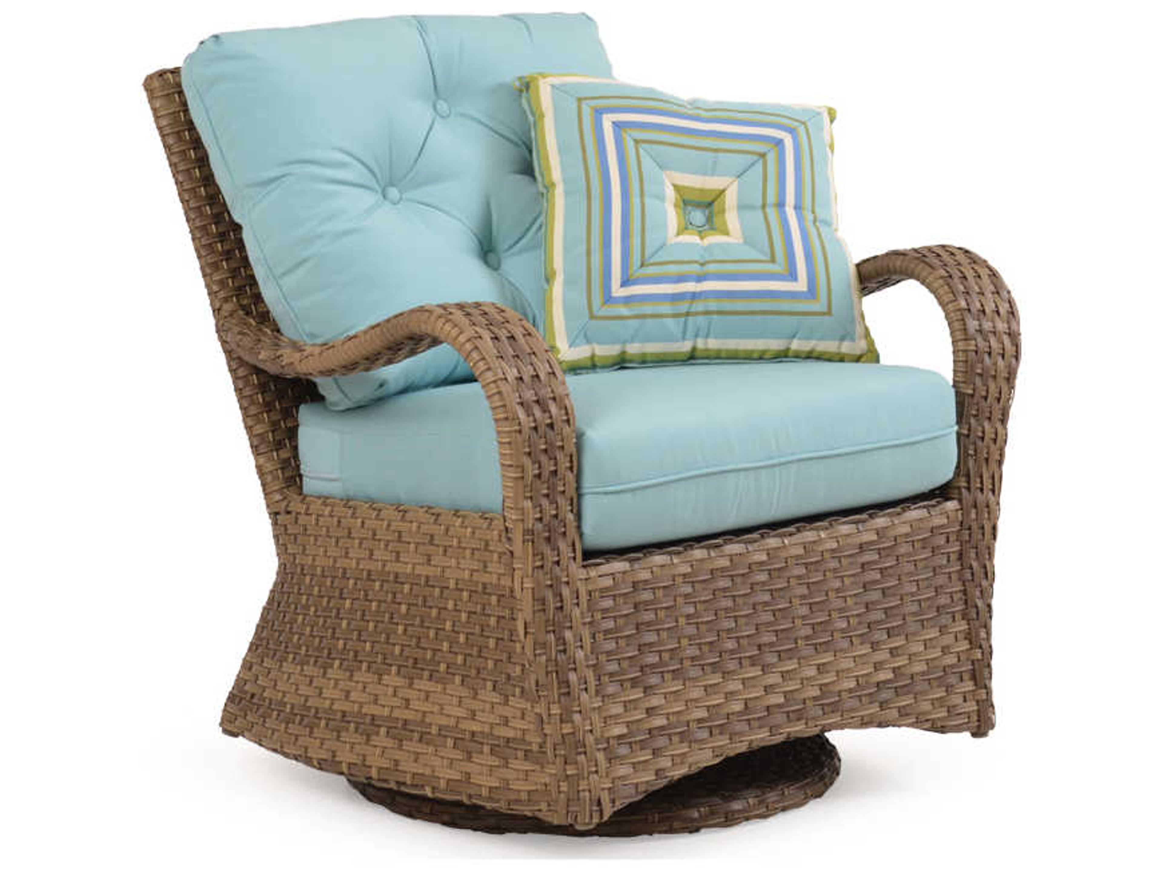 Watermark Living Quick Ship Alexandria Wicker Swivel Glider Outdoor Patio Lounge Chair