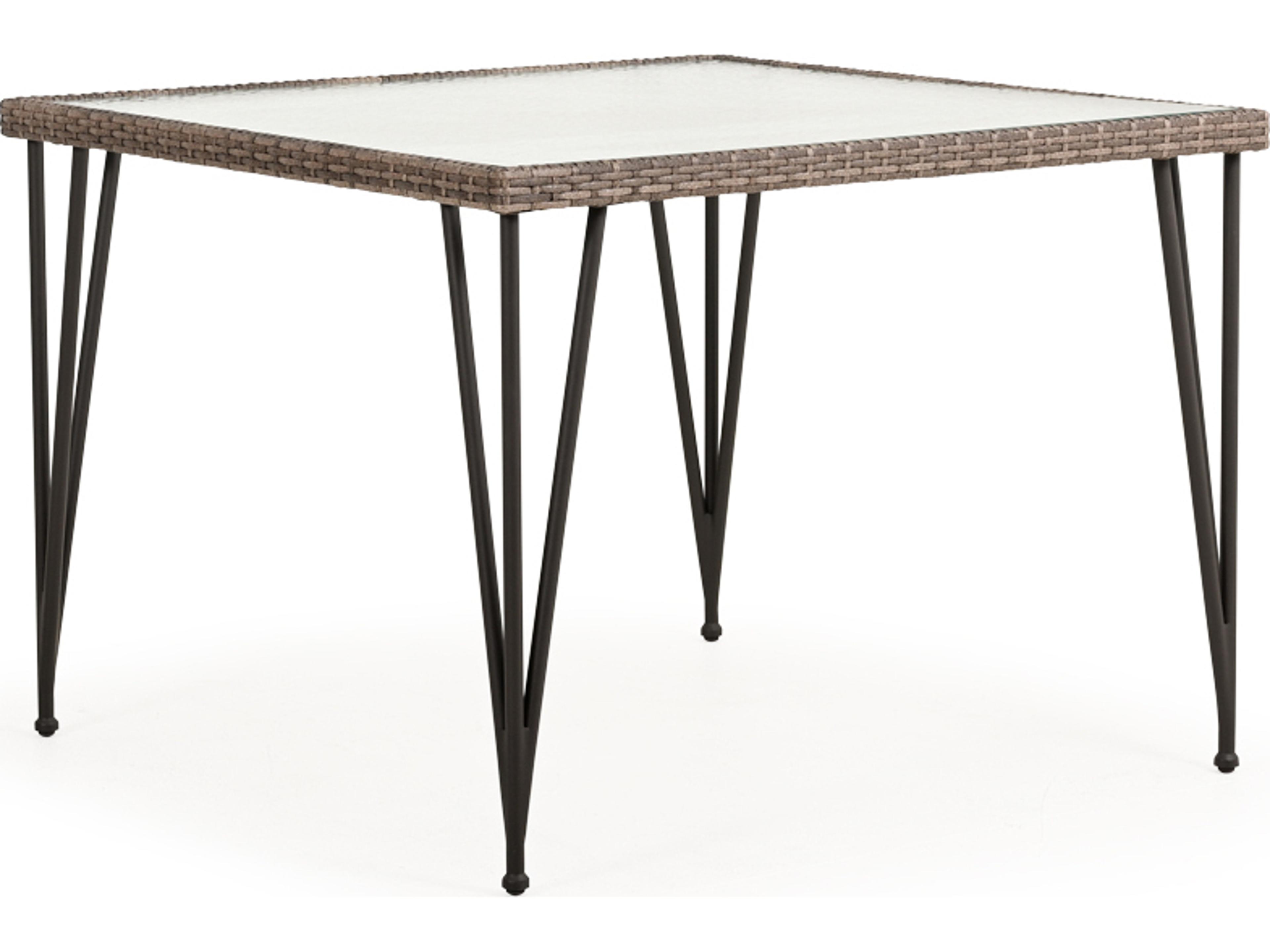 Watermark Living Augusta Wicker Square Outdoor Patio Dining Table