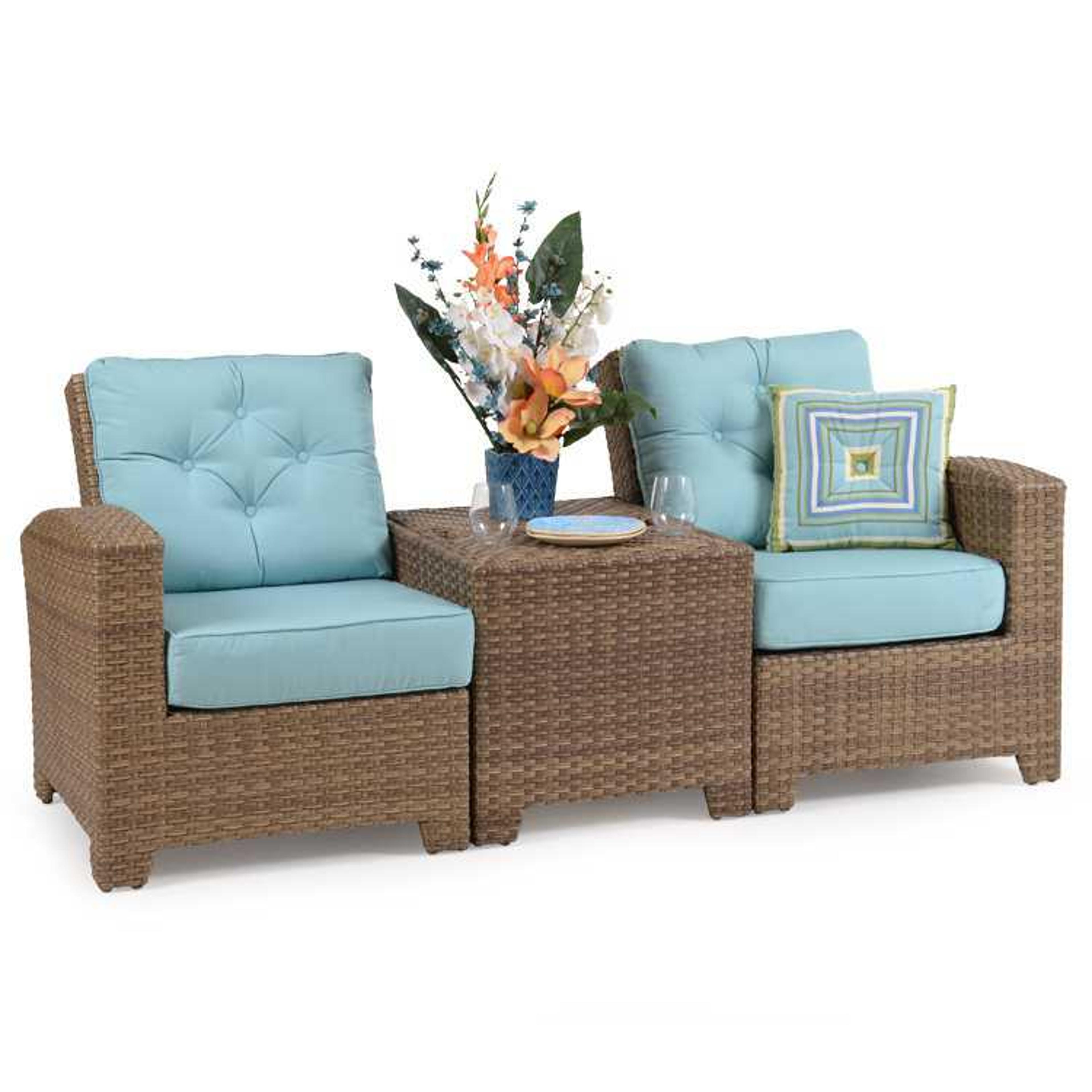Watermark Living Seaside Wicker Patio Lounge Set