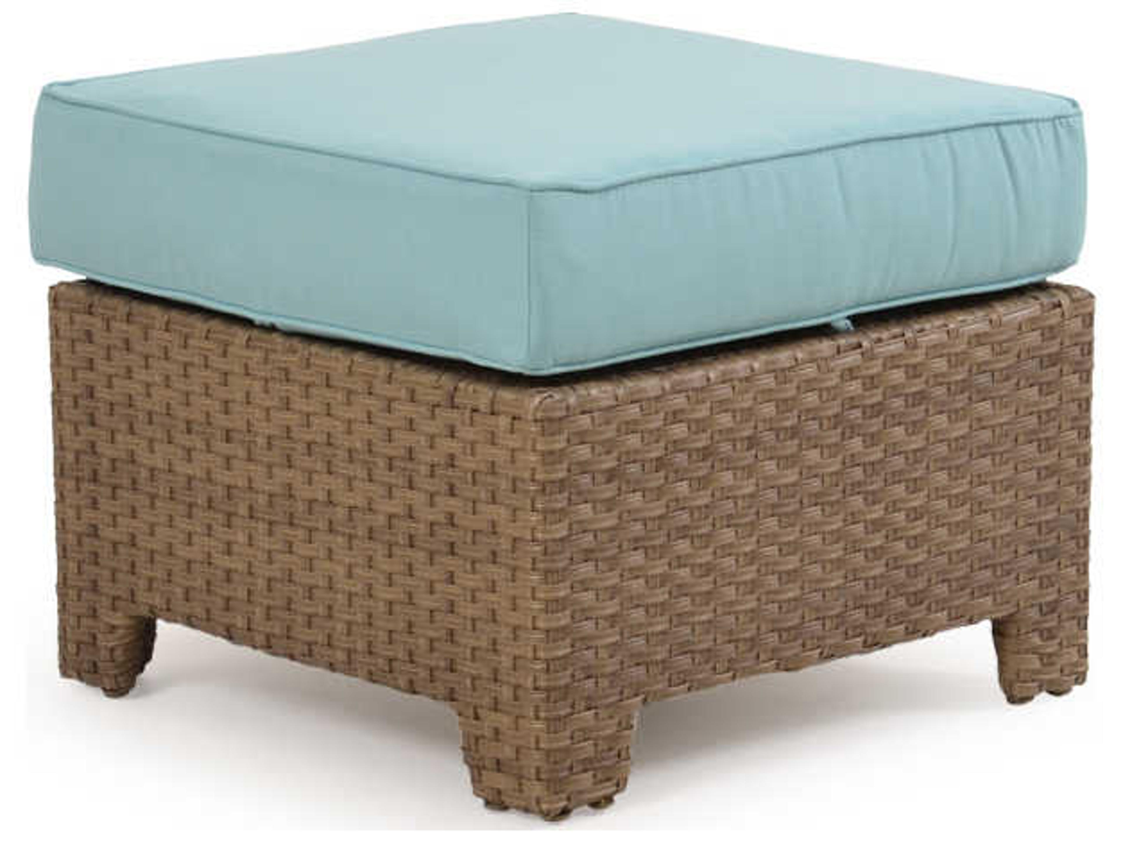 Watermark Living Quick Ship Seaside Wicker Patio Ottoman