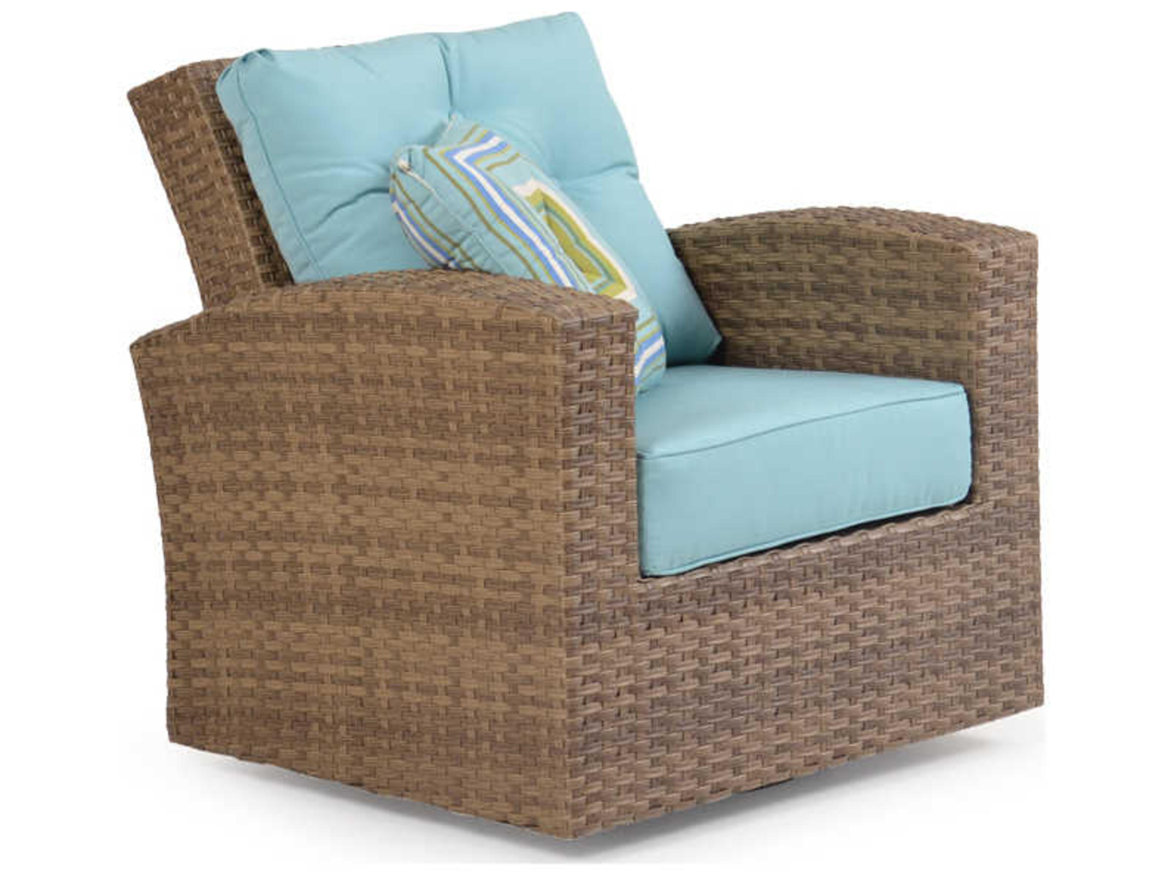 Watermark Living Quick Ship Seaside Wicker Swivel Glider Outdoor Patio Lounge Chair