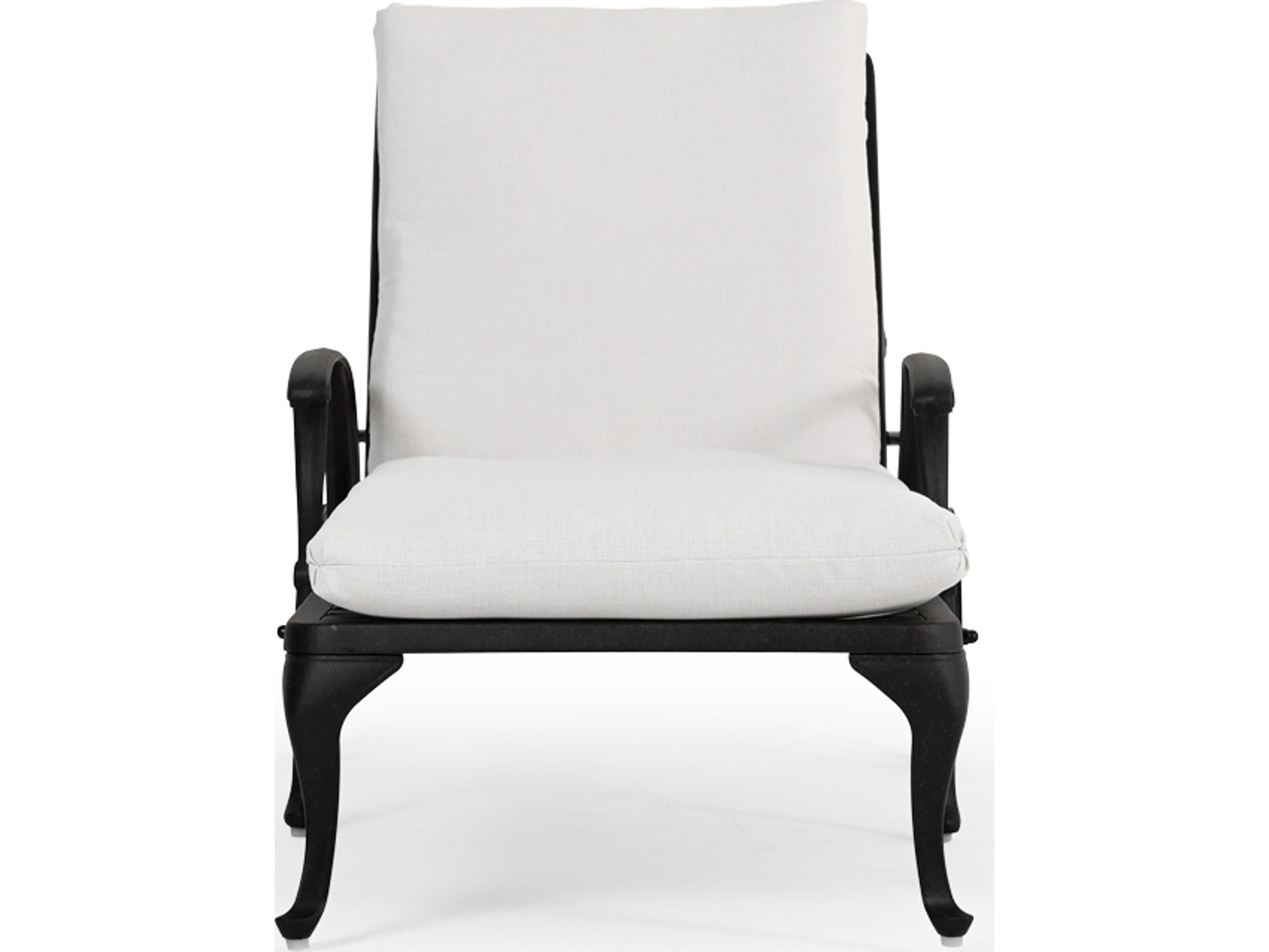 Watermark Living Oxford Cast Aluminum Weathered Black Outdoor Patio Chaise Lounge