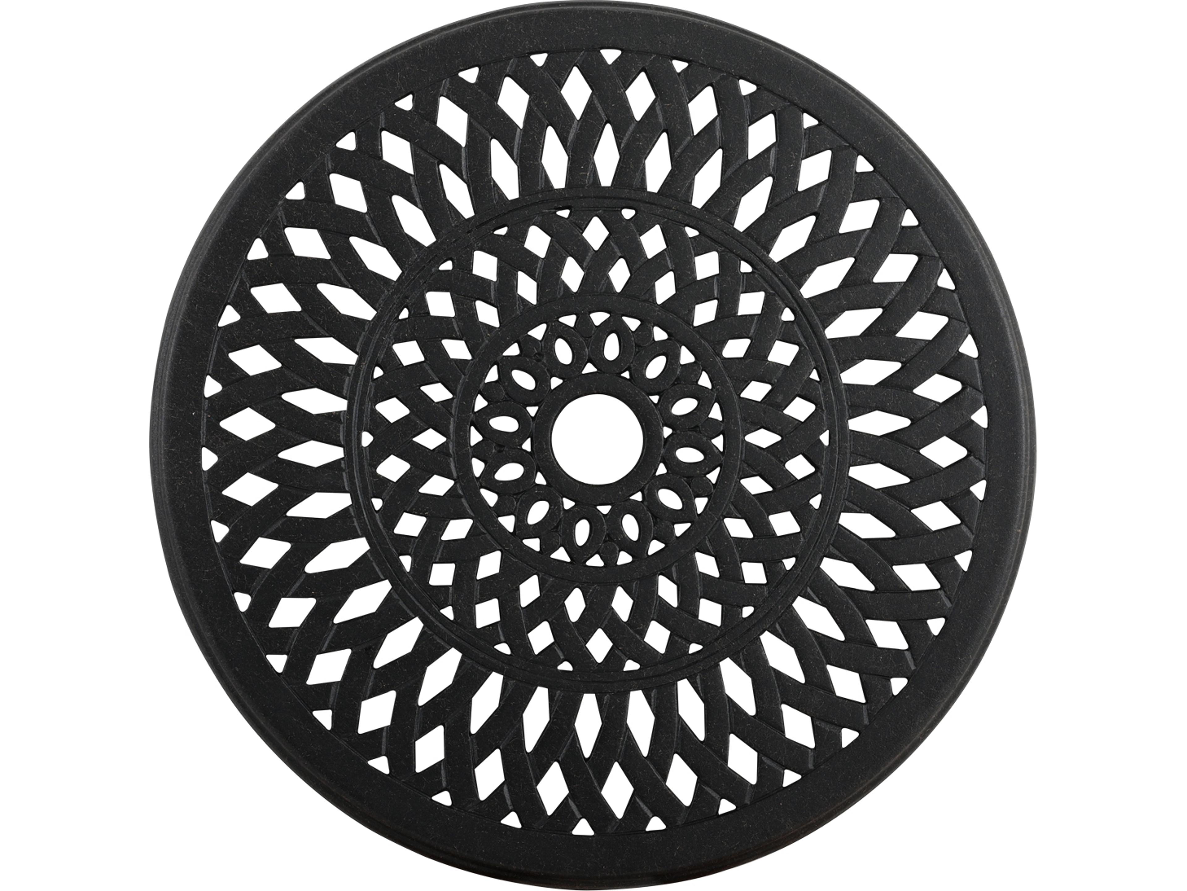 Watermark Living Oxford cast Aluminum Weathered Black 20'' Round Lazy Susan