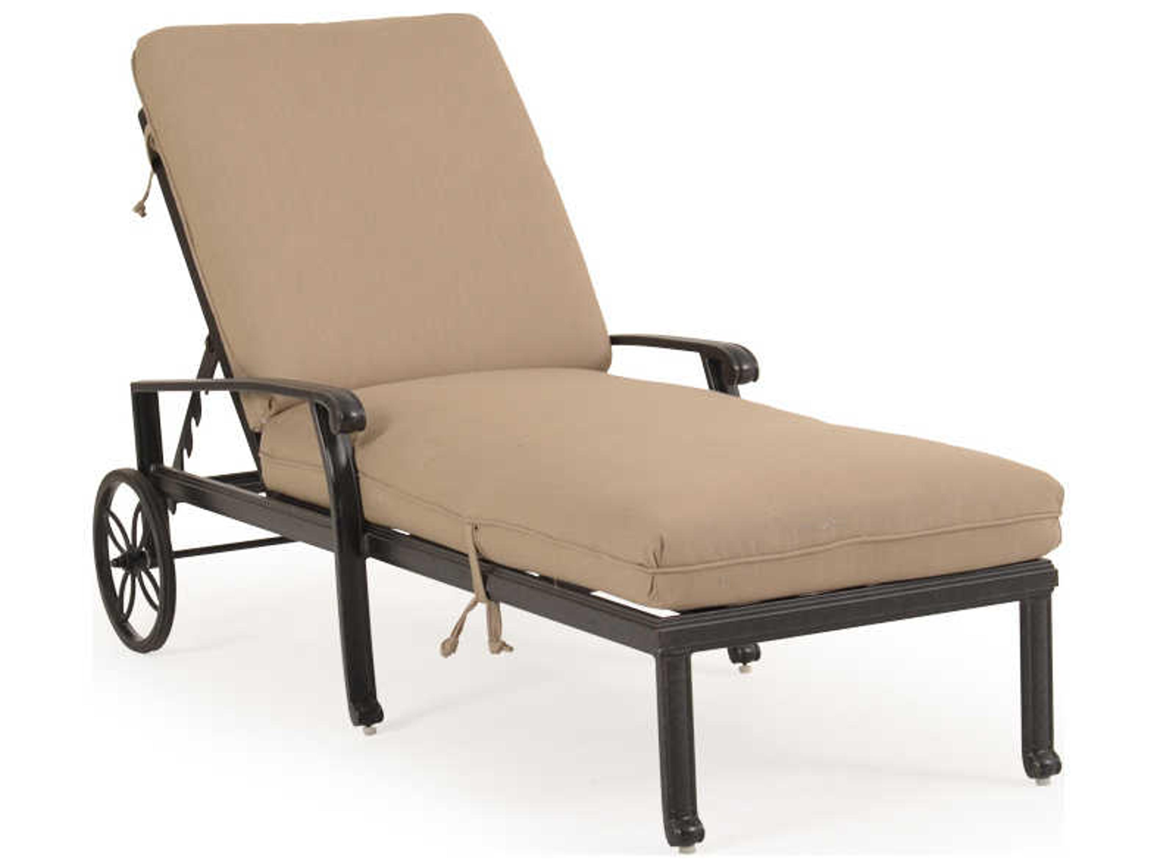 Watermark Living Quick Ship Dauphine Cast Aluminum Outdoor Patio Chaise Lounge