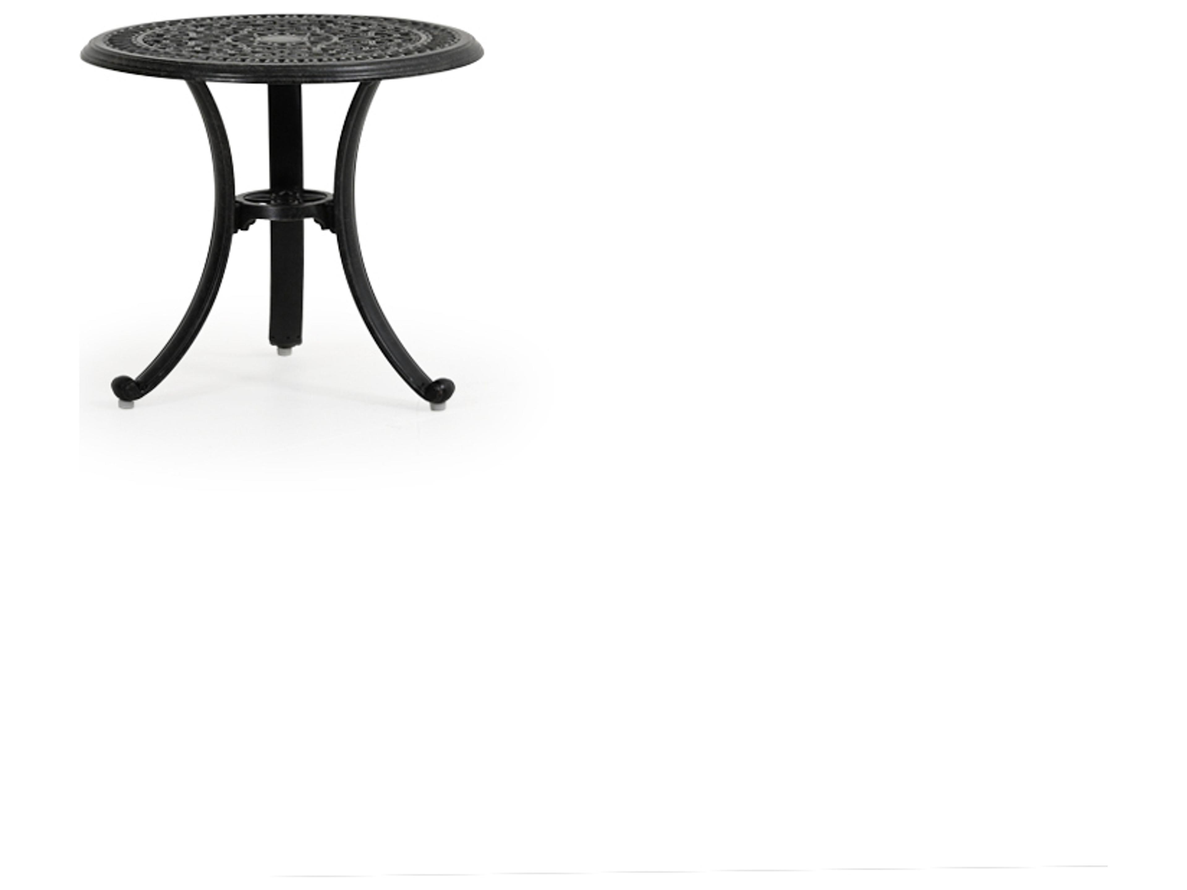 Watermark Living Dauphine Cast Aluminum Round Outdoor Patio End Table