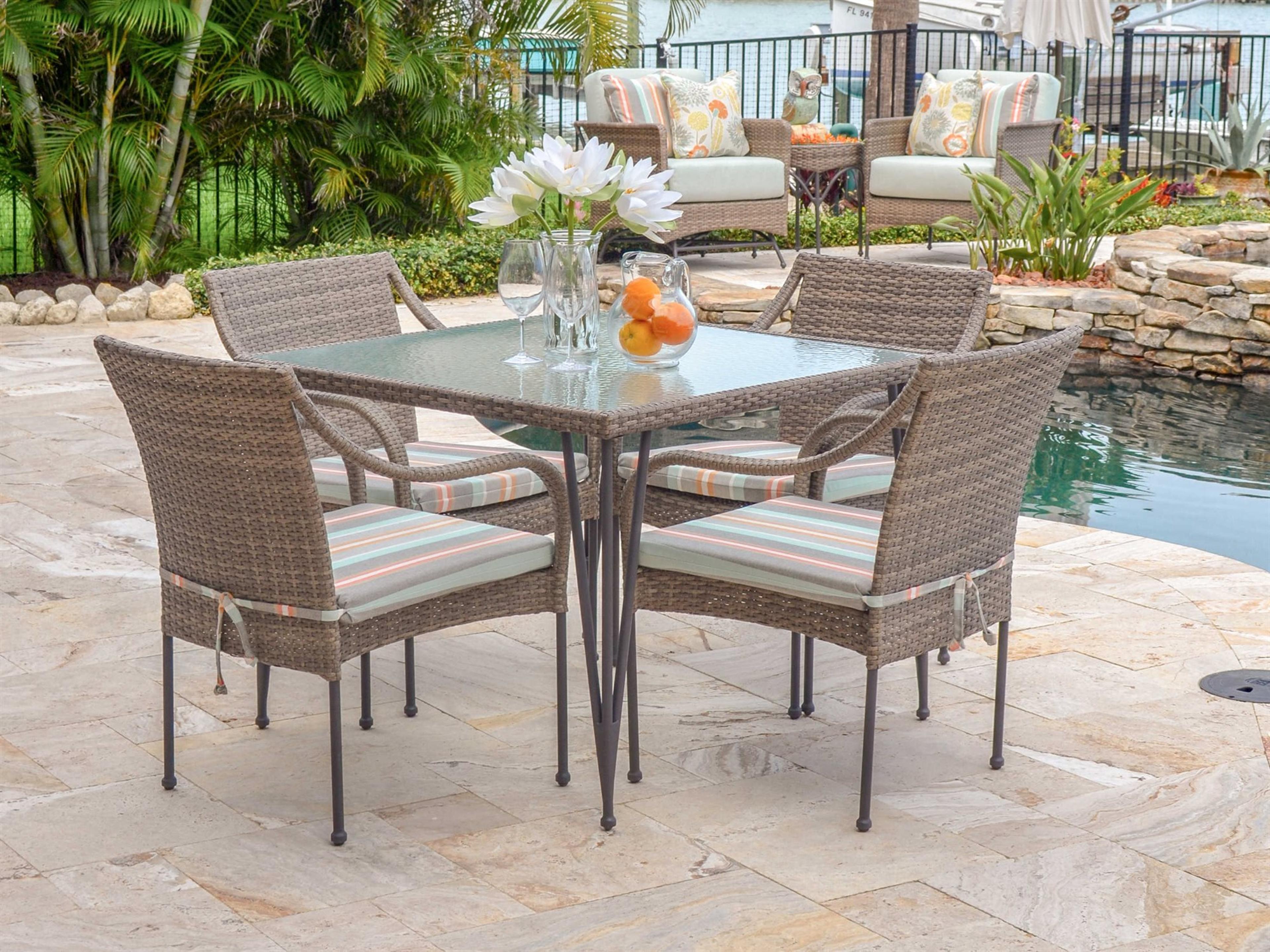 Watermark Living Augusta Wicker Outdoor Dining Set