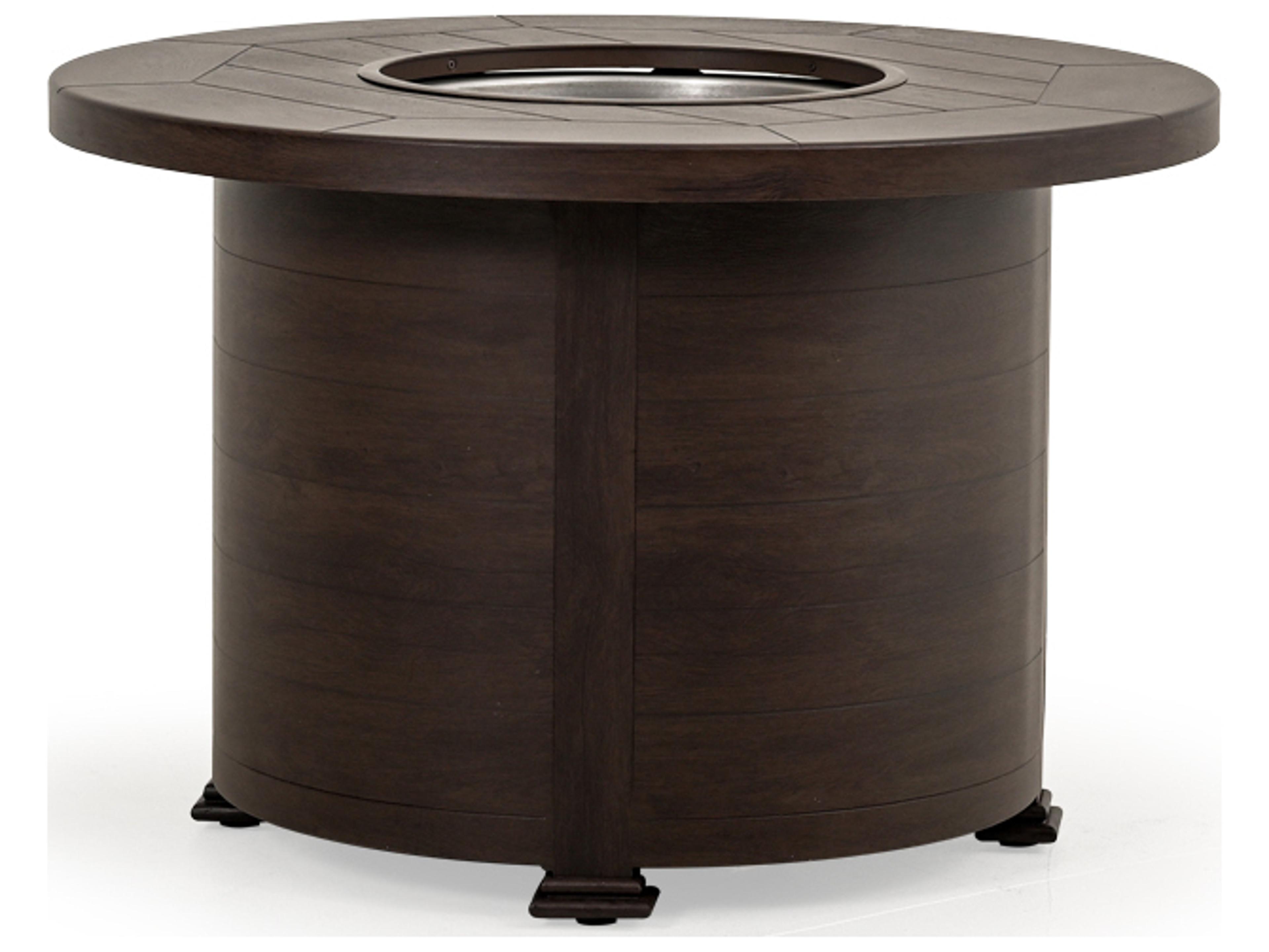 Watermark Living Laser Etched Fire Pits Round Table