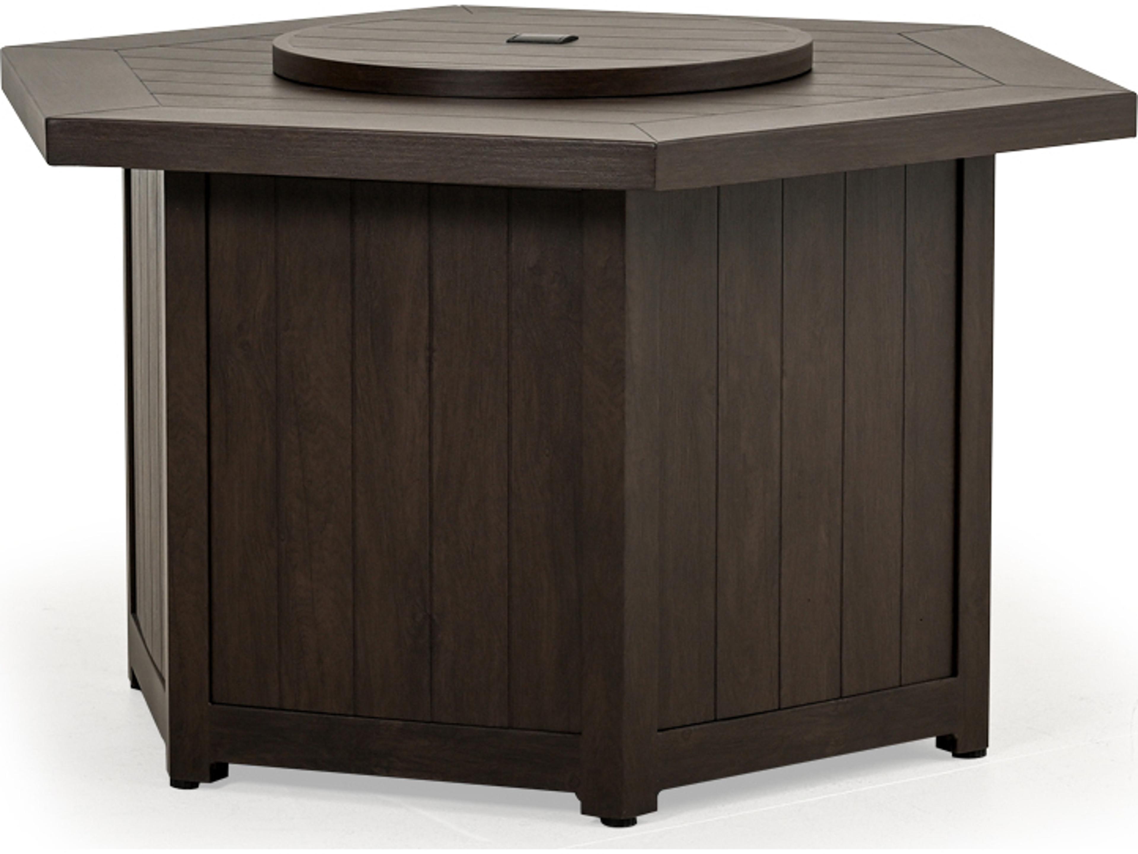 Watermark Living Laser Etched Fire Pits Hexagon Table