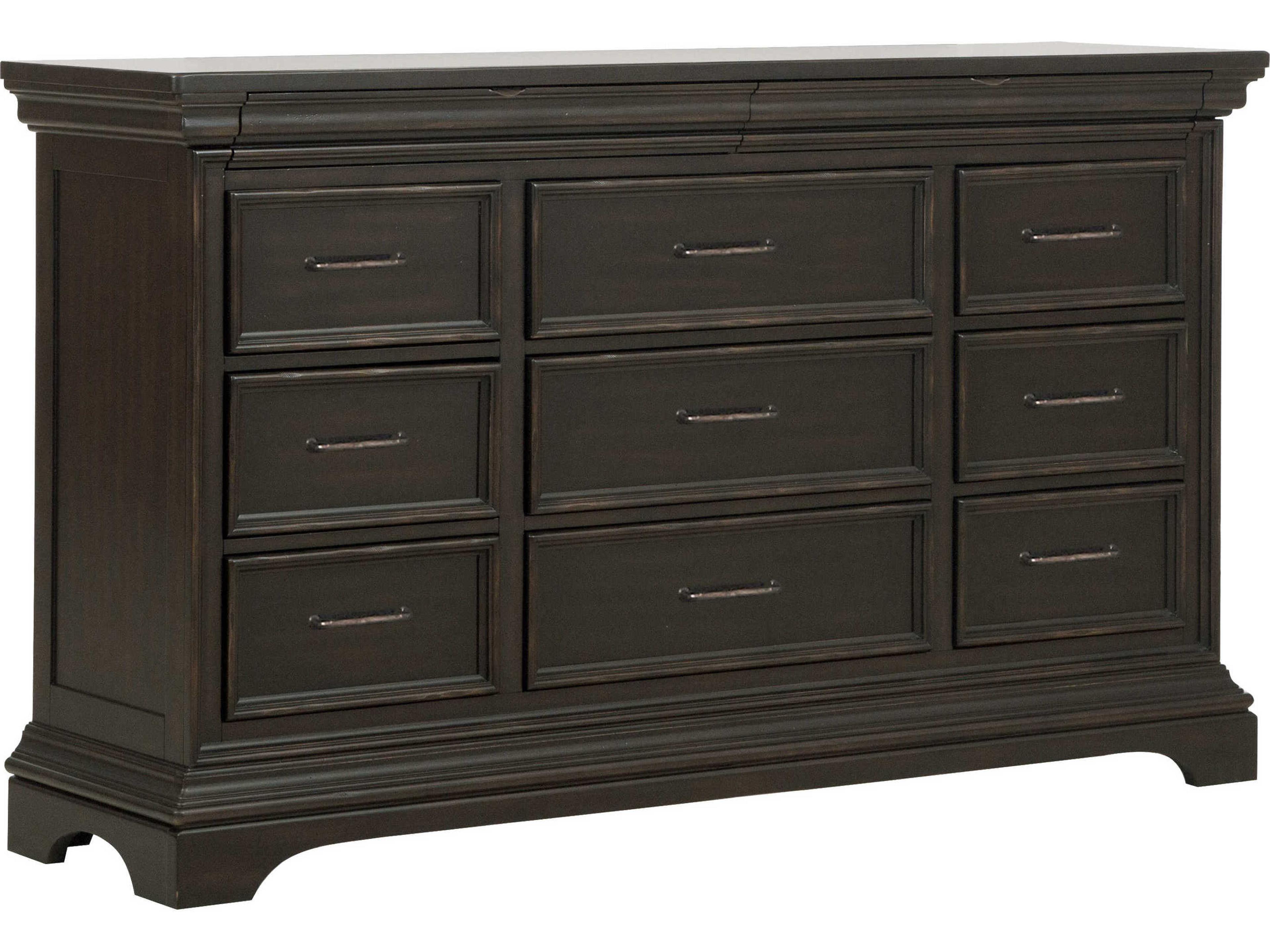 Pulaski Caldwell 11-Drawers Acacia Wood Dresser