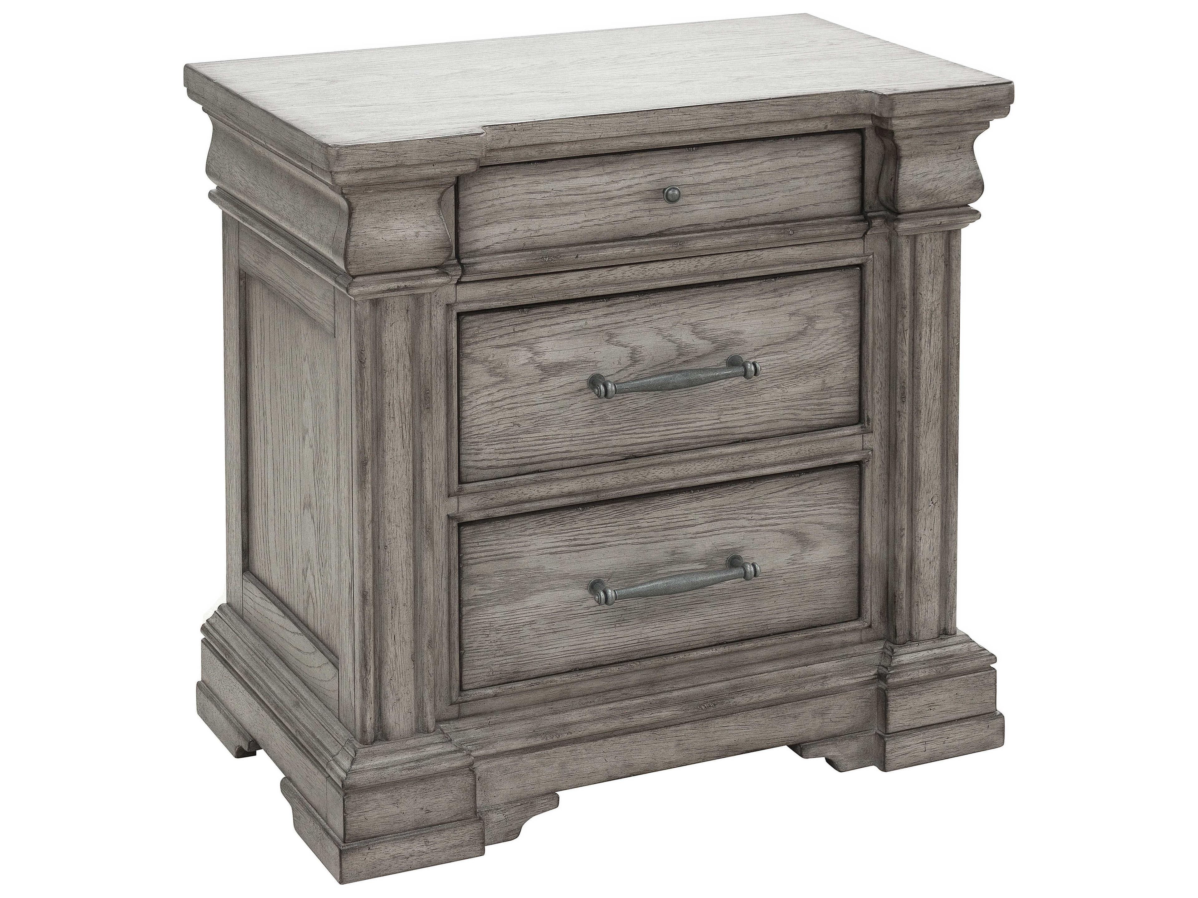 Pulaski Madison Ridge 3-Drawers Gray Hardwood Nightstand