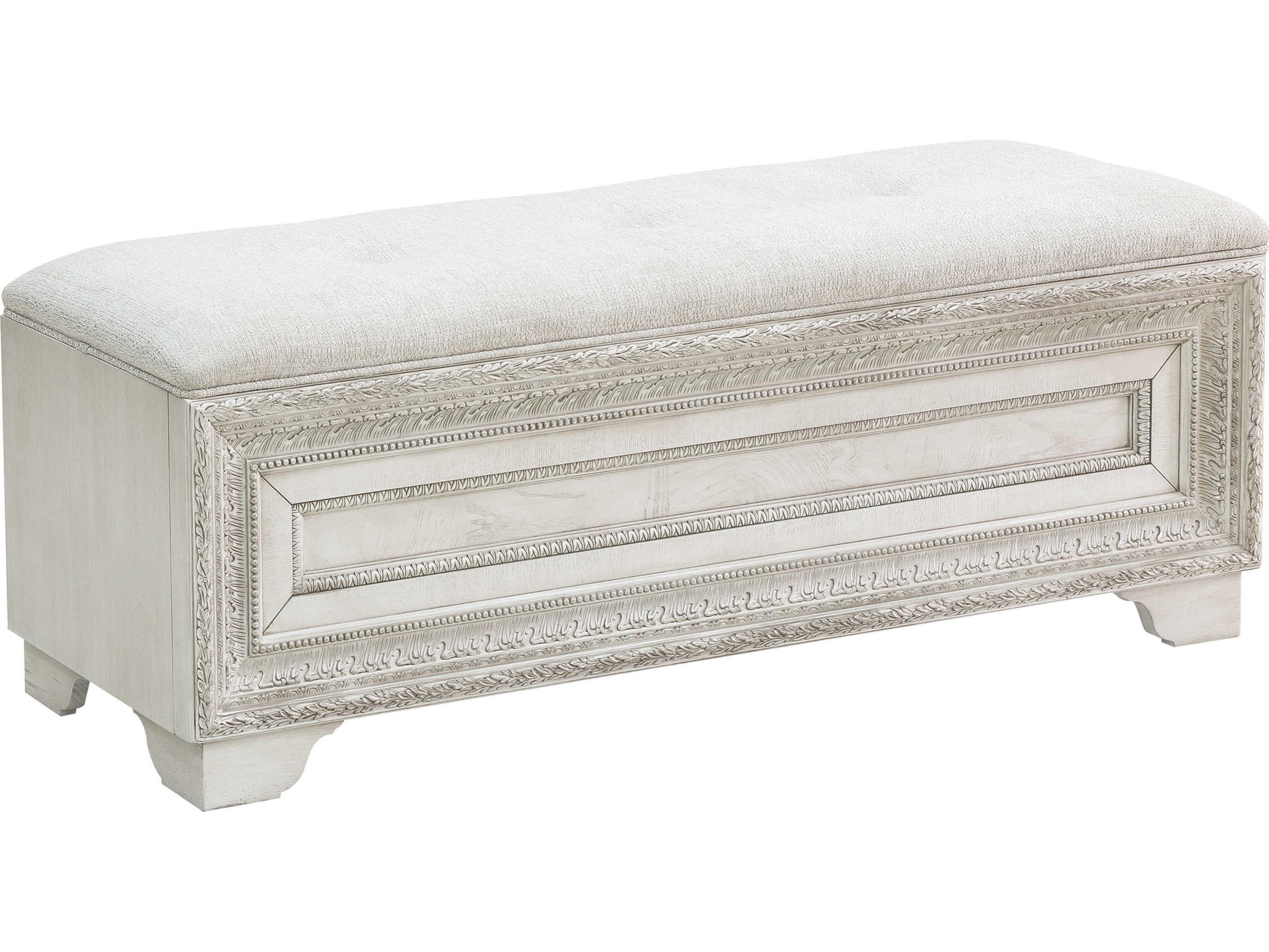 Pulaski Camila Creamy White Upholstered Accent Bench